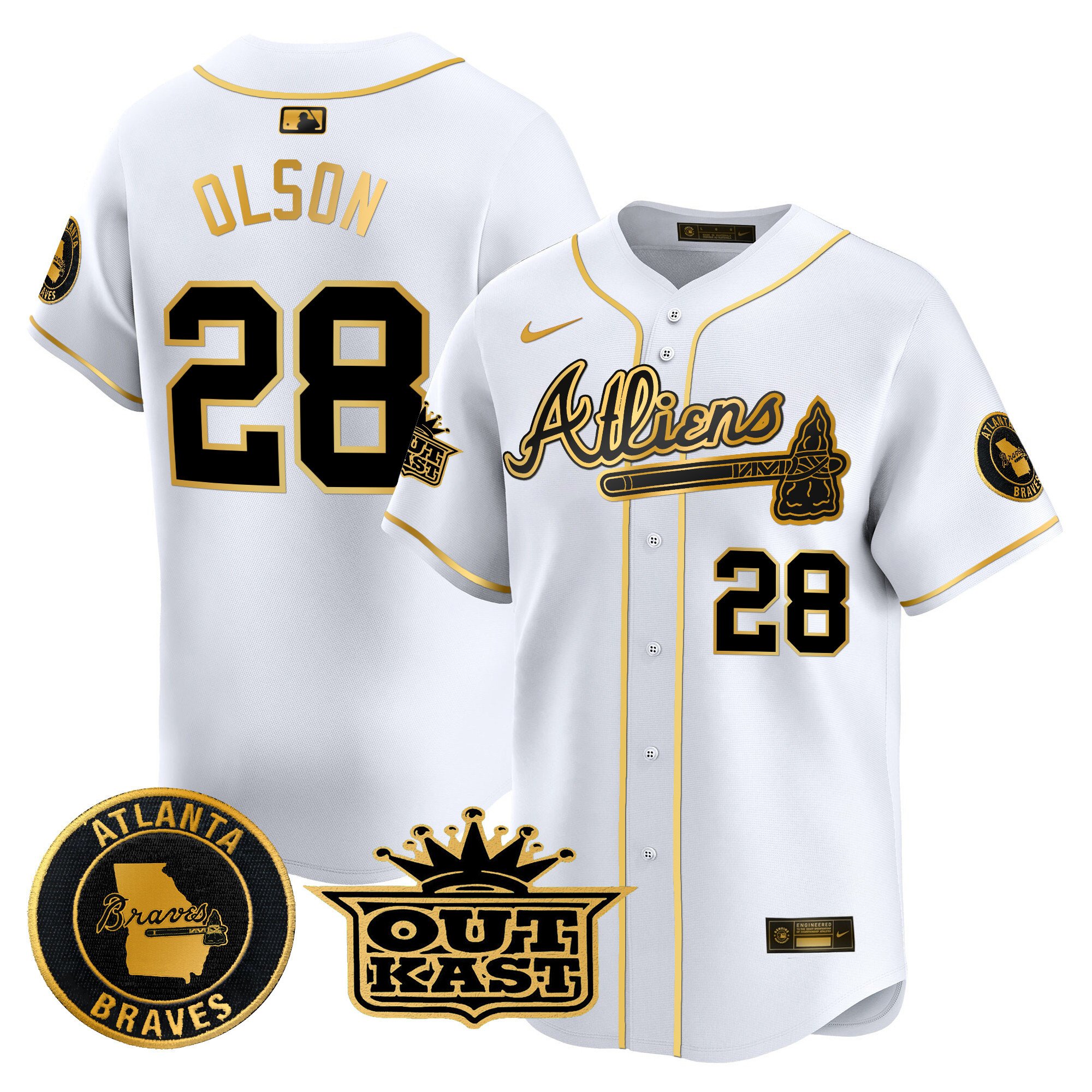 Men's Atlanta Braves Atliens Vapor Premier Limited Jersey - All Stitched