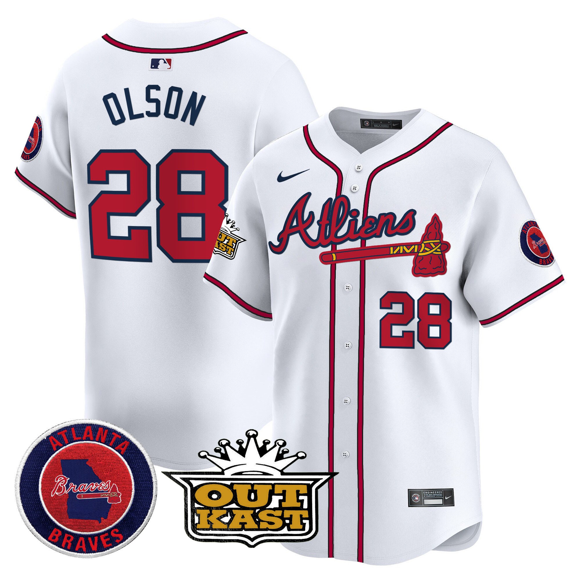 Men's Atlanta Braves Atliens Vapor Premier Limited Jersey - All Stitched