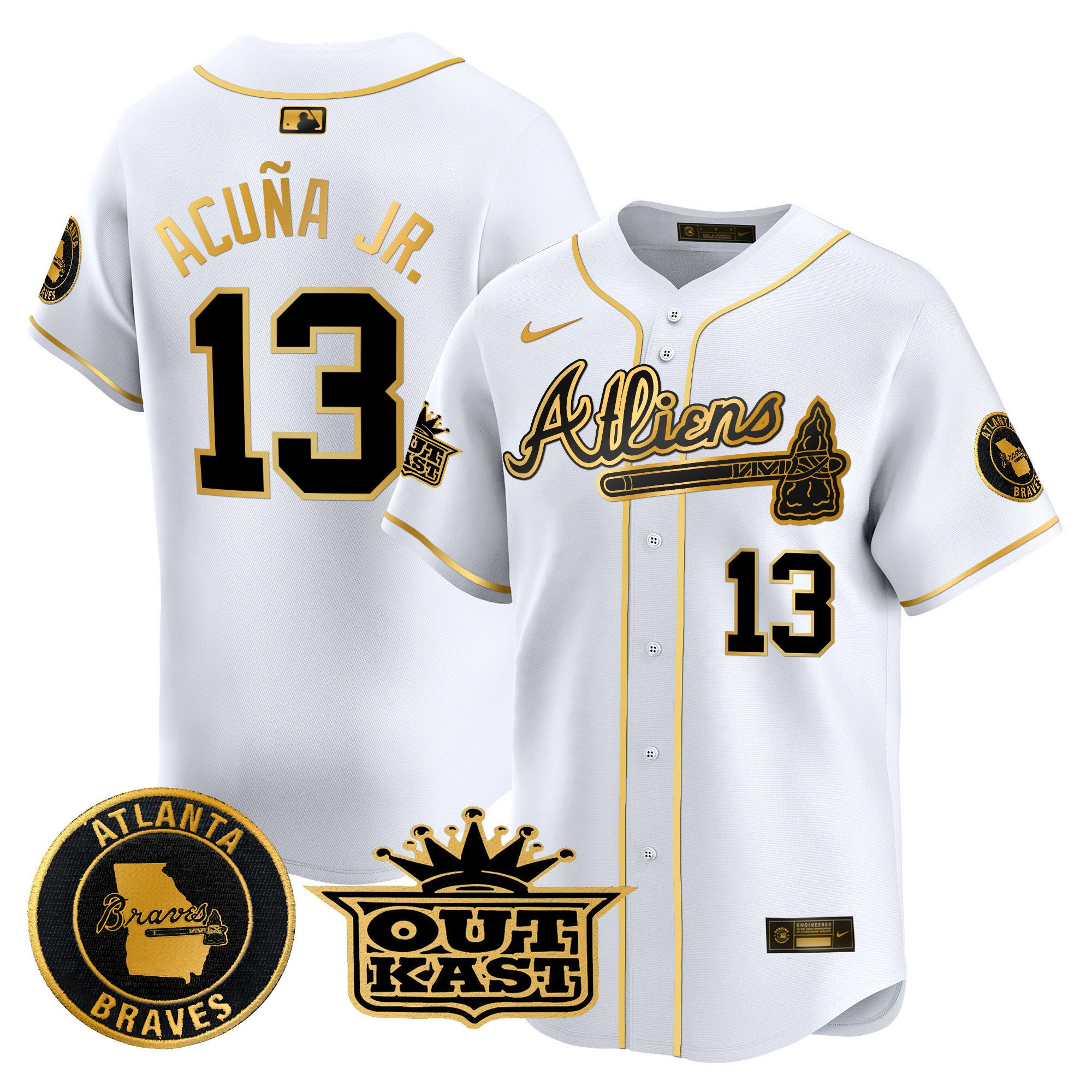 Men's Atlanta Braves Atliens Vapor Premier Limited Jersey - All Stitched