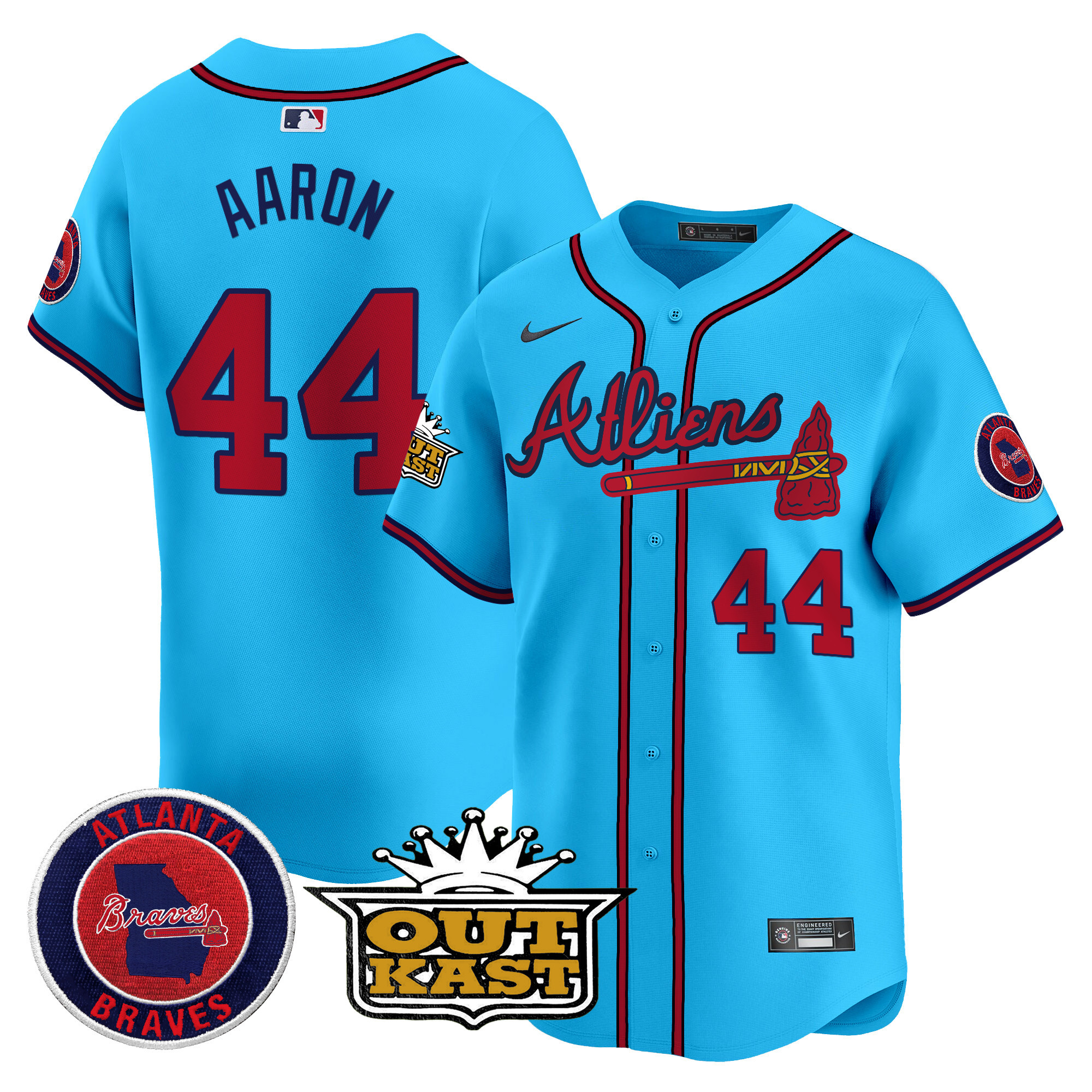 Men's Atlanta Braves Atliens Vapor Premier Limited Jersey V4 - All Stitched