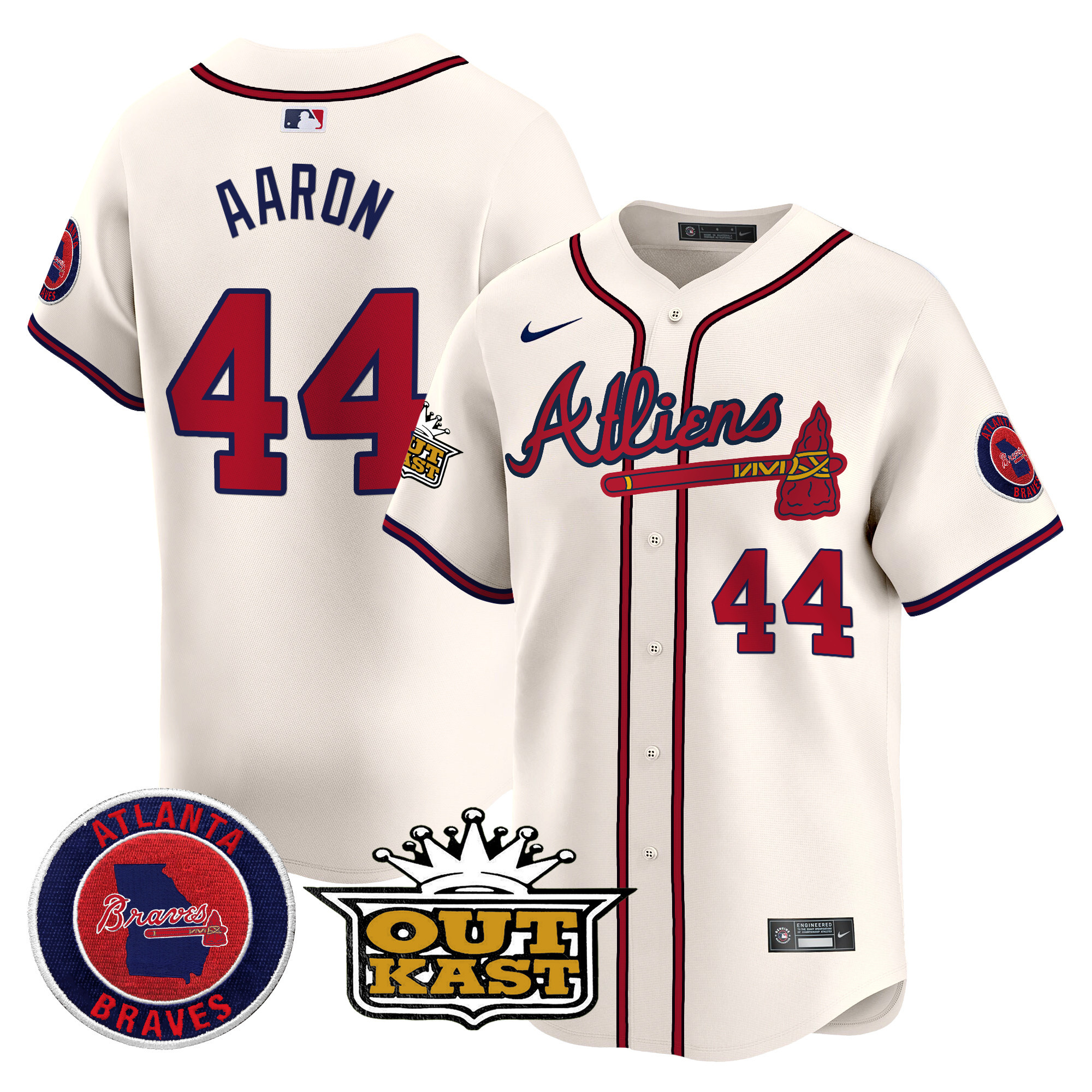 Men's Atlanta Braves Atliens Vapor Premier Limited Jersey V4 - All Stitched