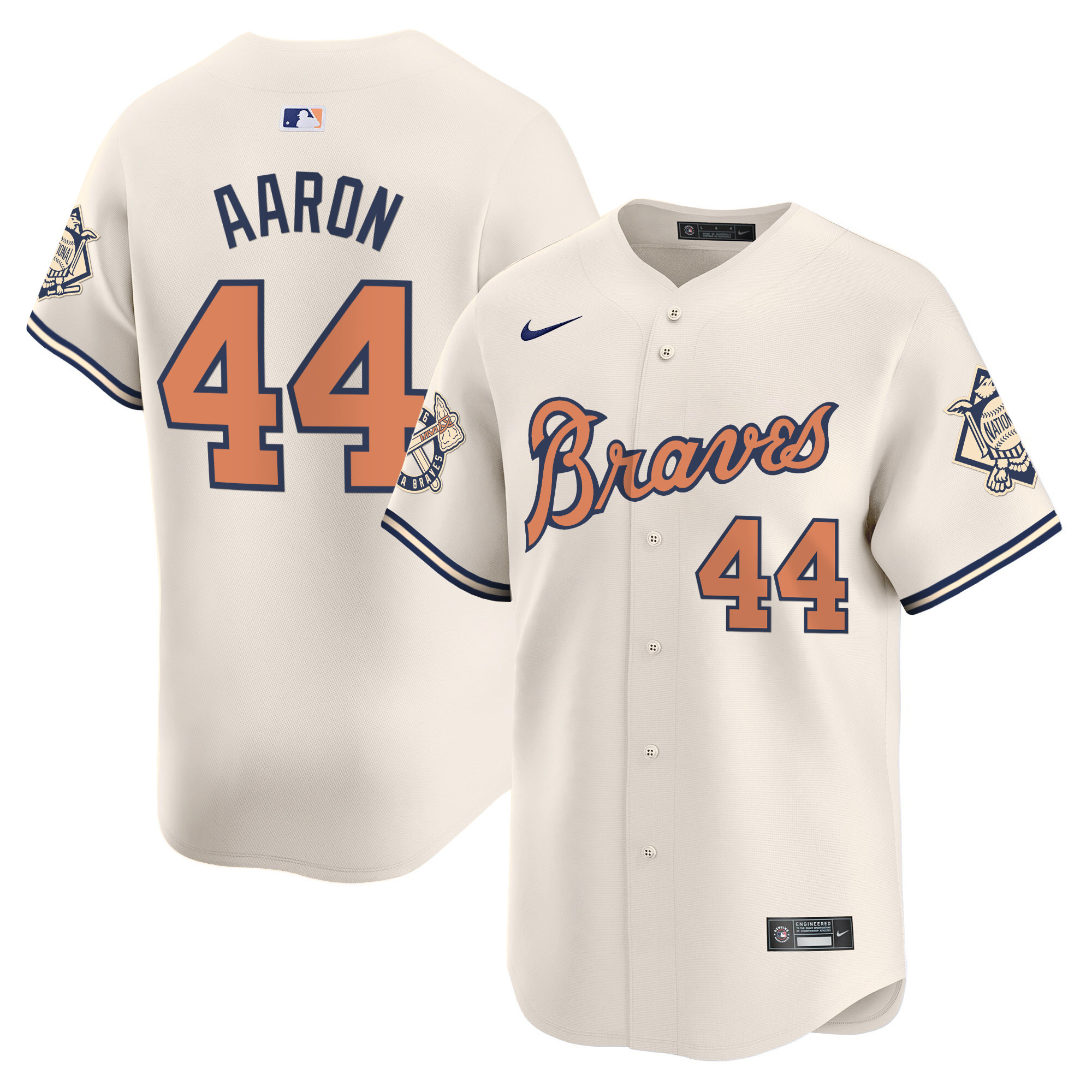 Men's Atlanta Braves Peaches n' Cream Vapor Premier Limited Jersey - All Stitched