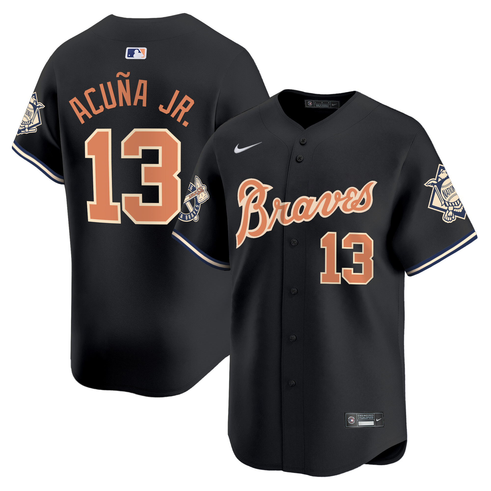 Men's Atlanta Braves Peaches n' Cream Vapor Premier Limited Jersey - All Stitched