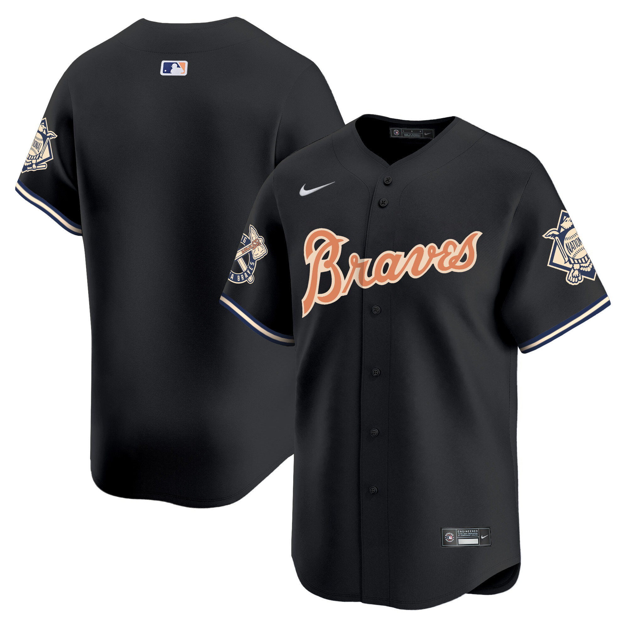 Men's Atlanta Braves Peaches n' Cream Vapor Premier Limited Jersey - All Stitched