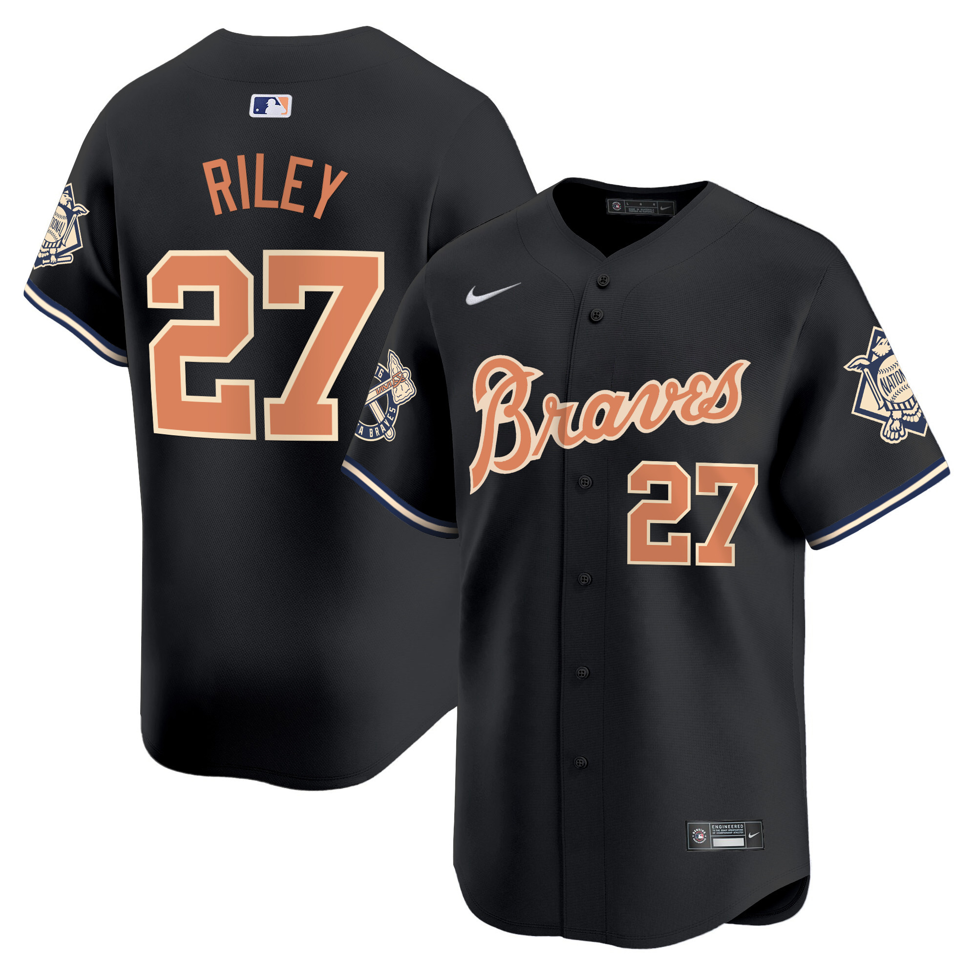 Men's Atlanta Braves Peaches n' Cream Vapor Premier Limited Jersey - All Stitched