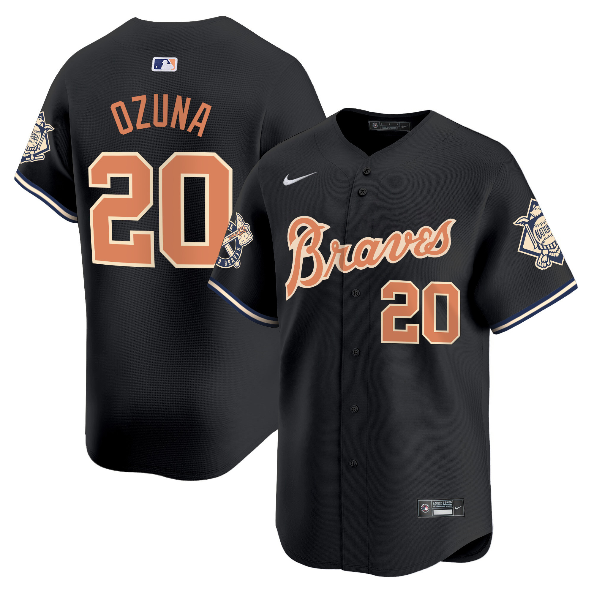Men's Atlanta Braves Peaches n' Cream Vapor Premier Limited Jersey - All Stitched