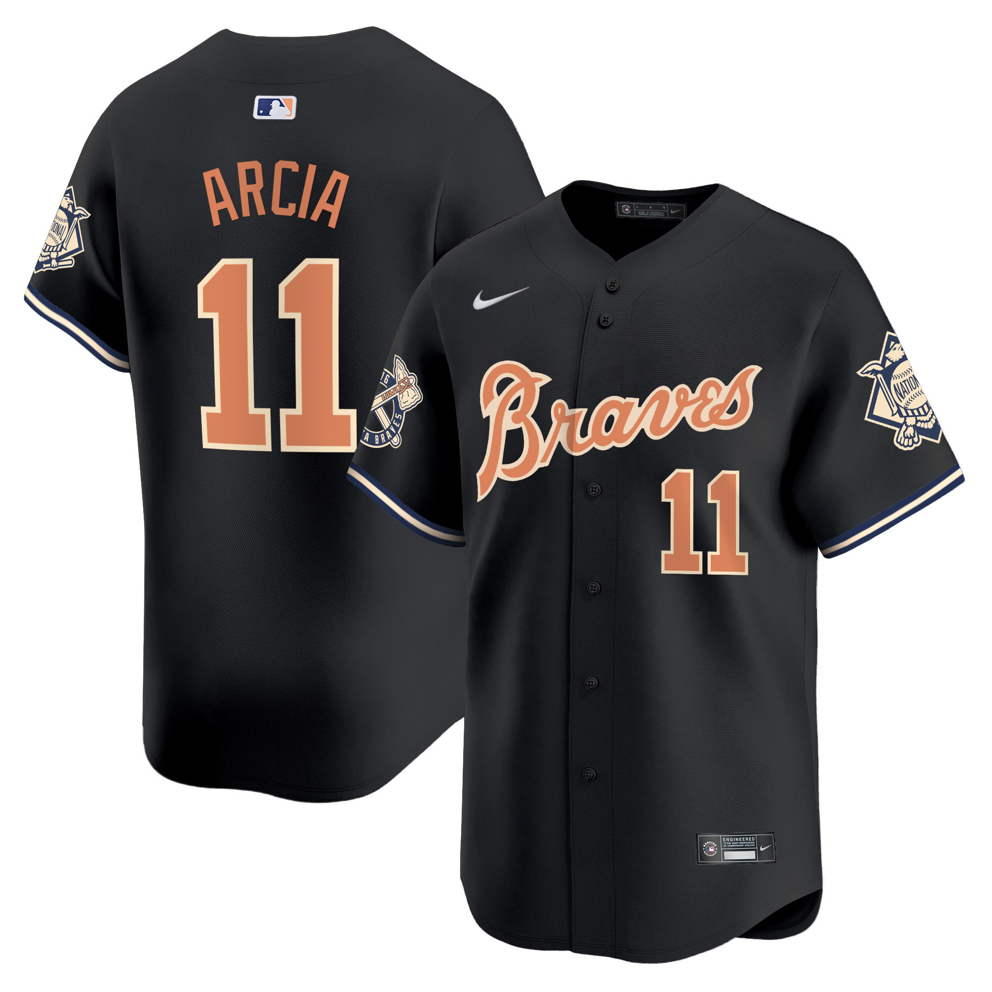 Men's Atlanta Braves Peaches n' Cream Vapor Premier Limited Jersey - All Stitched