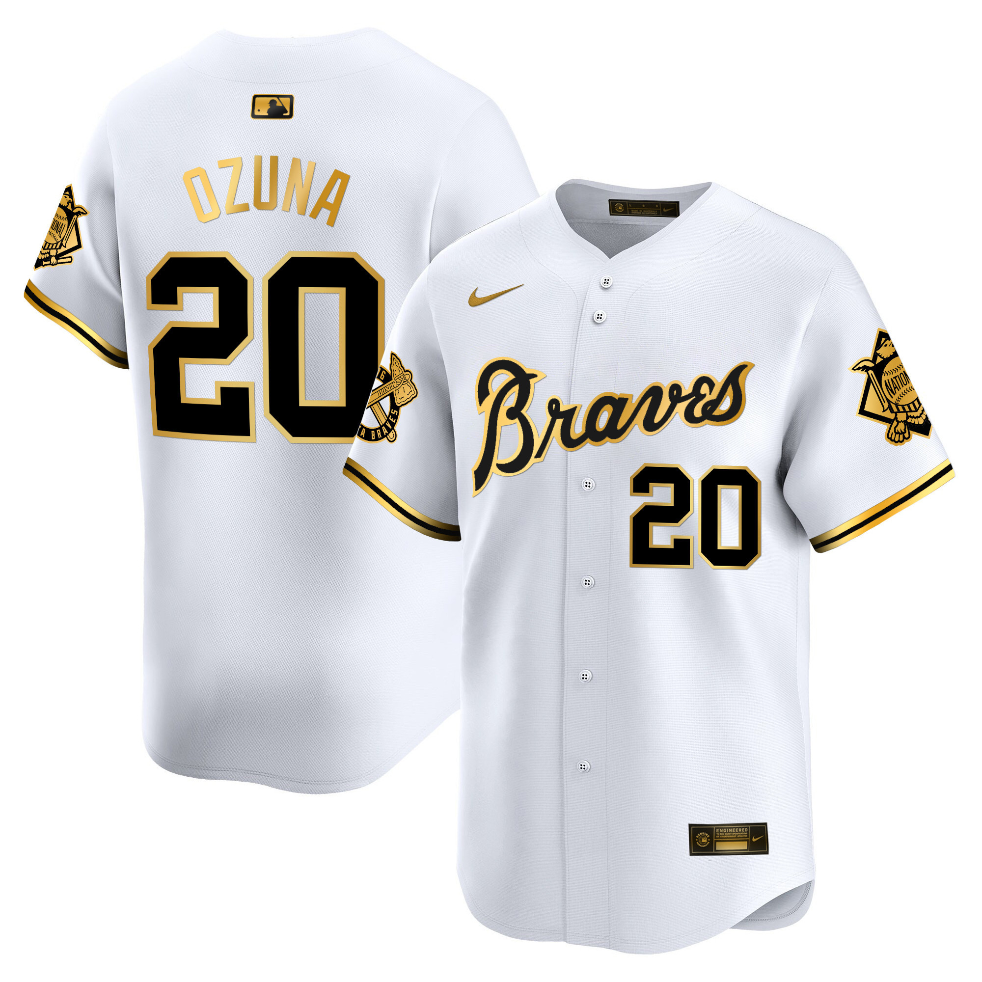 Men's Atlanta Braves Peaches n' Cream Vapor Premier Limited Jersey - All Stitched