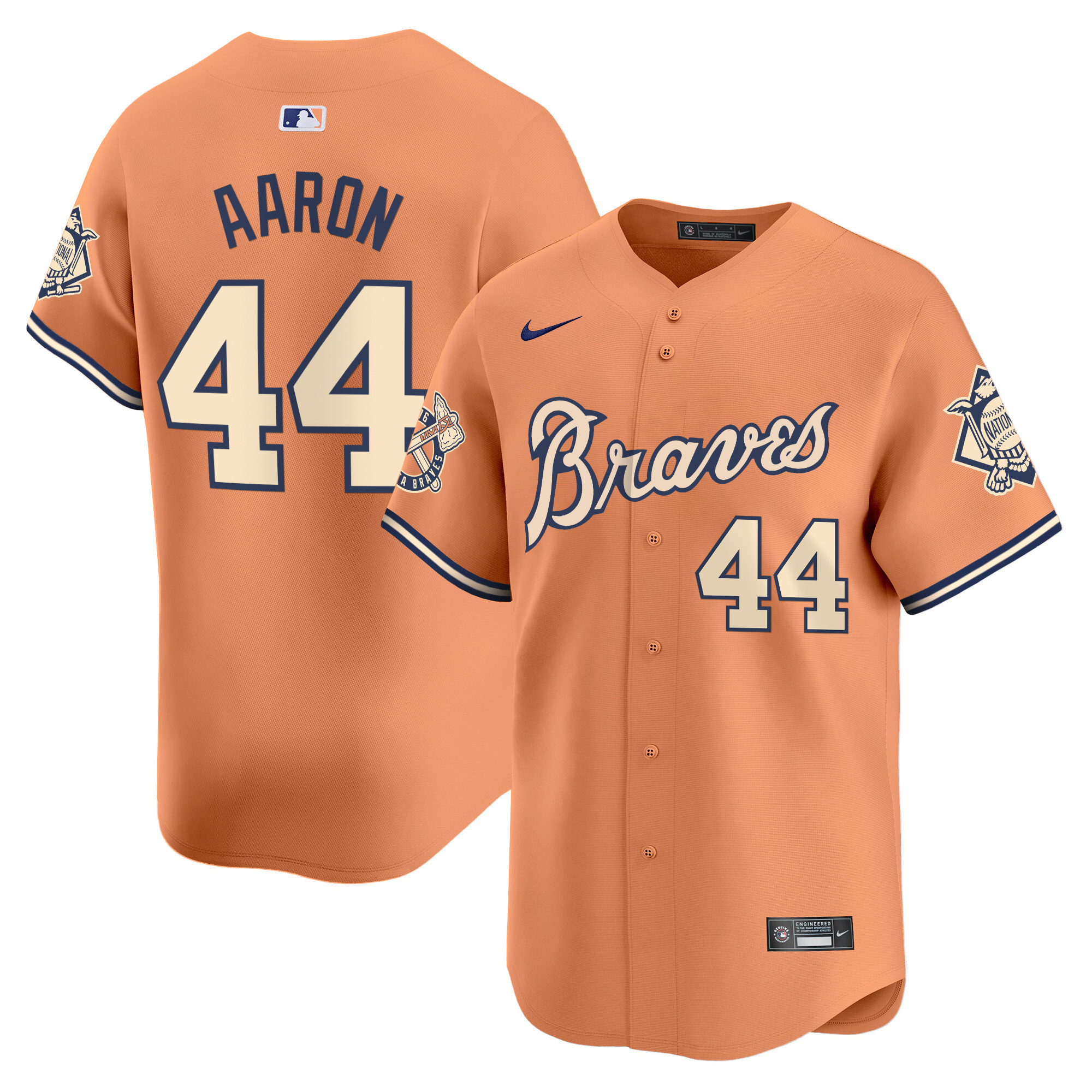 Men's Atlanta Braves Peaches n' Cream Vapor Premier Limited Jersey - All Stitched