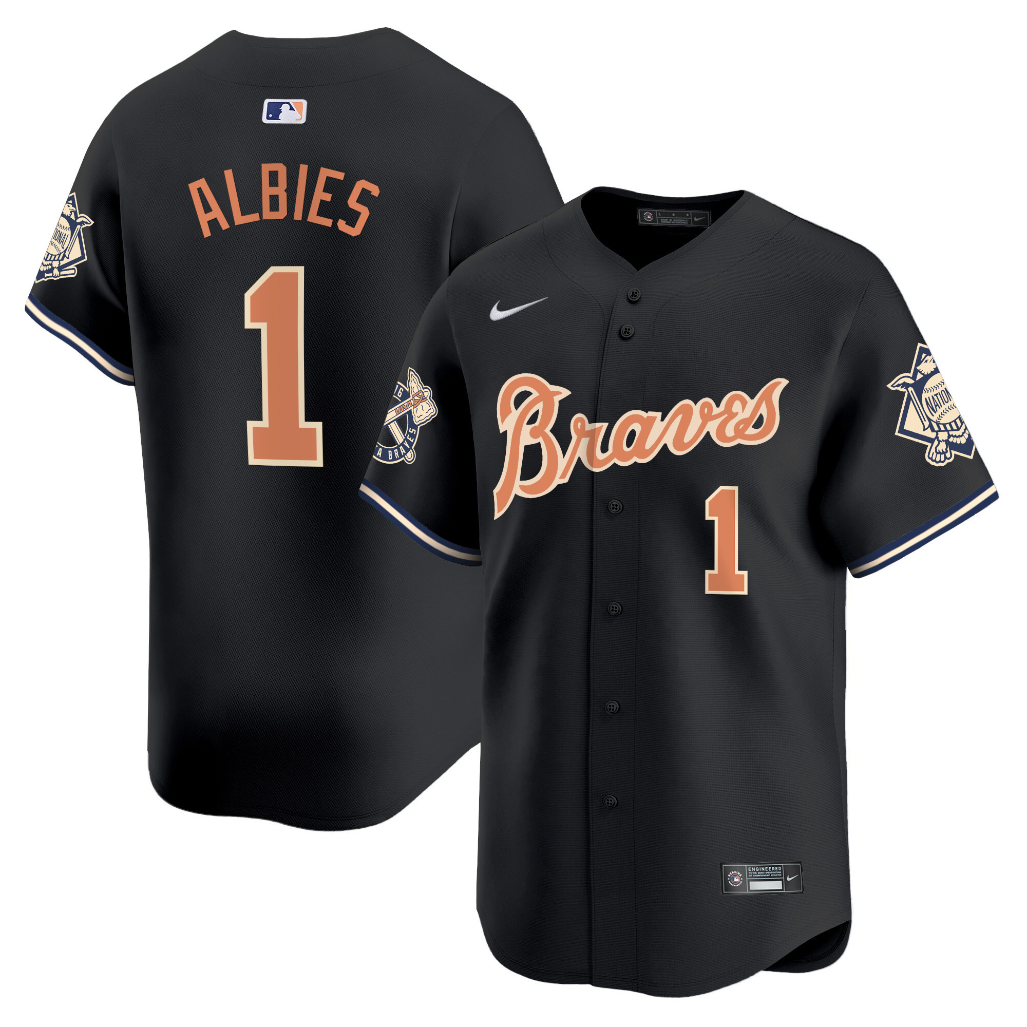 Men's Atlanta Braves Peaches n' Cream Vapor Premier Limited Jersey - All Stitched
