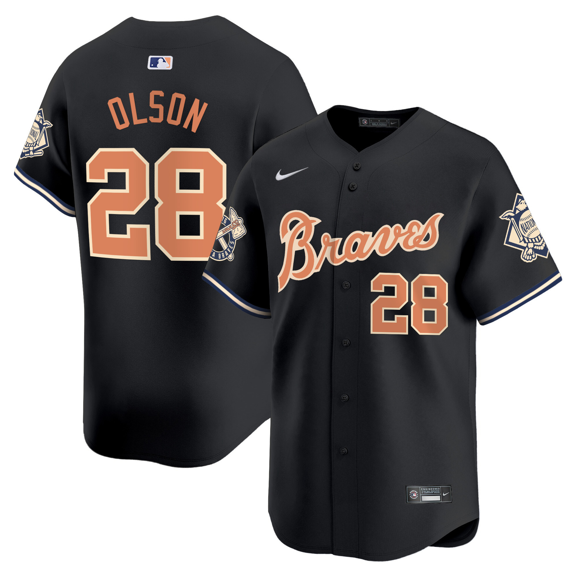 Men's Atlanta Braves Peaches n' Cream Vapor Premier Limited Jersey - All Stitched