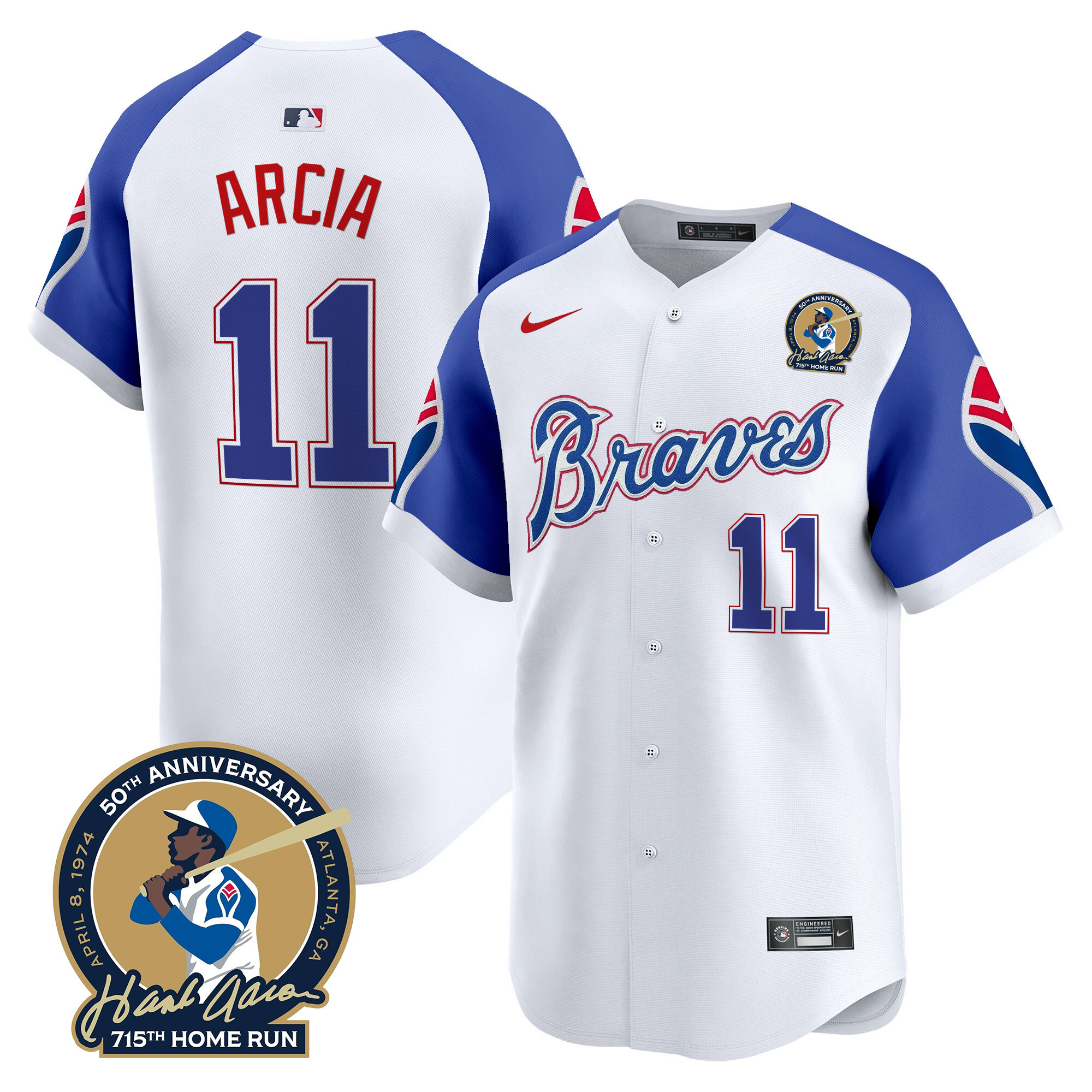 Men's Atlanta Braves Throwback 1974 - 1982 Vapor Premier Limited Jersey - All Stitched