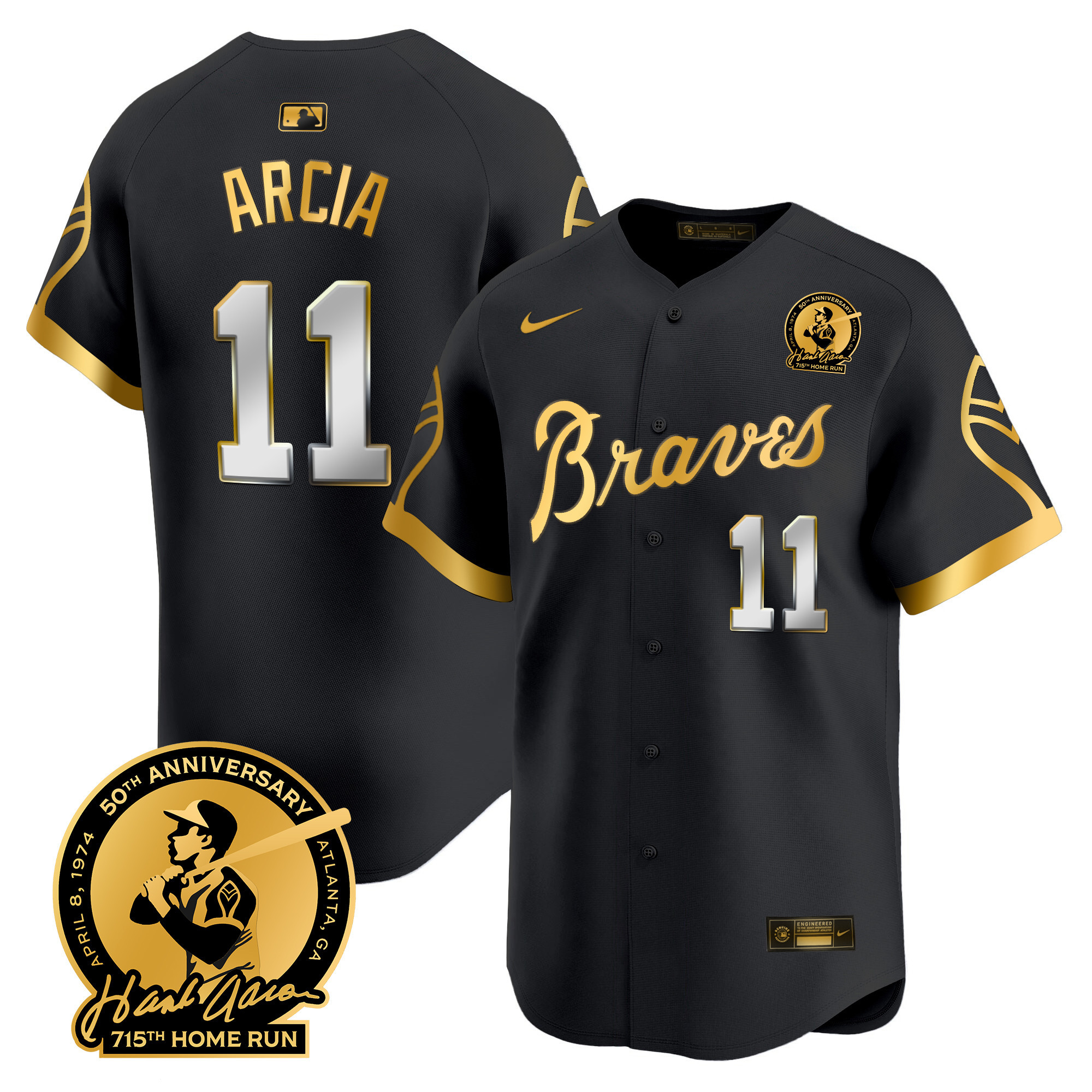 Men's Atlanta Braves Throwback 1974 - 1982 Vapor Premier Limited Jersey - All Stitched