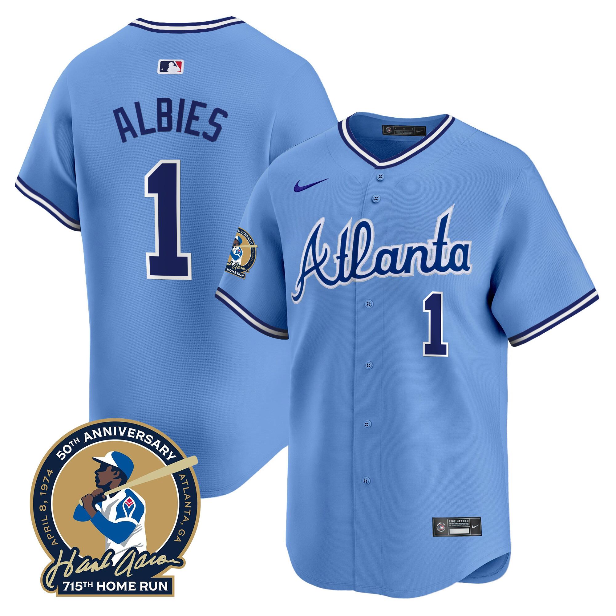Men's Atlanta Braves Throwback 1974 - 1982 Vapor Premier Limited Jersey - All Stitched