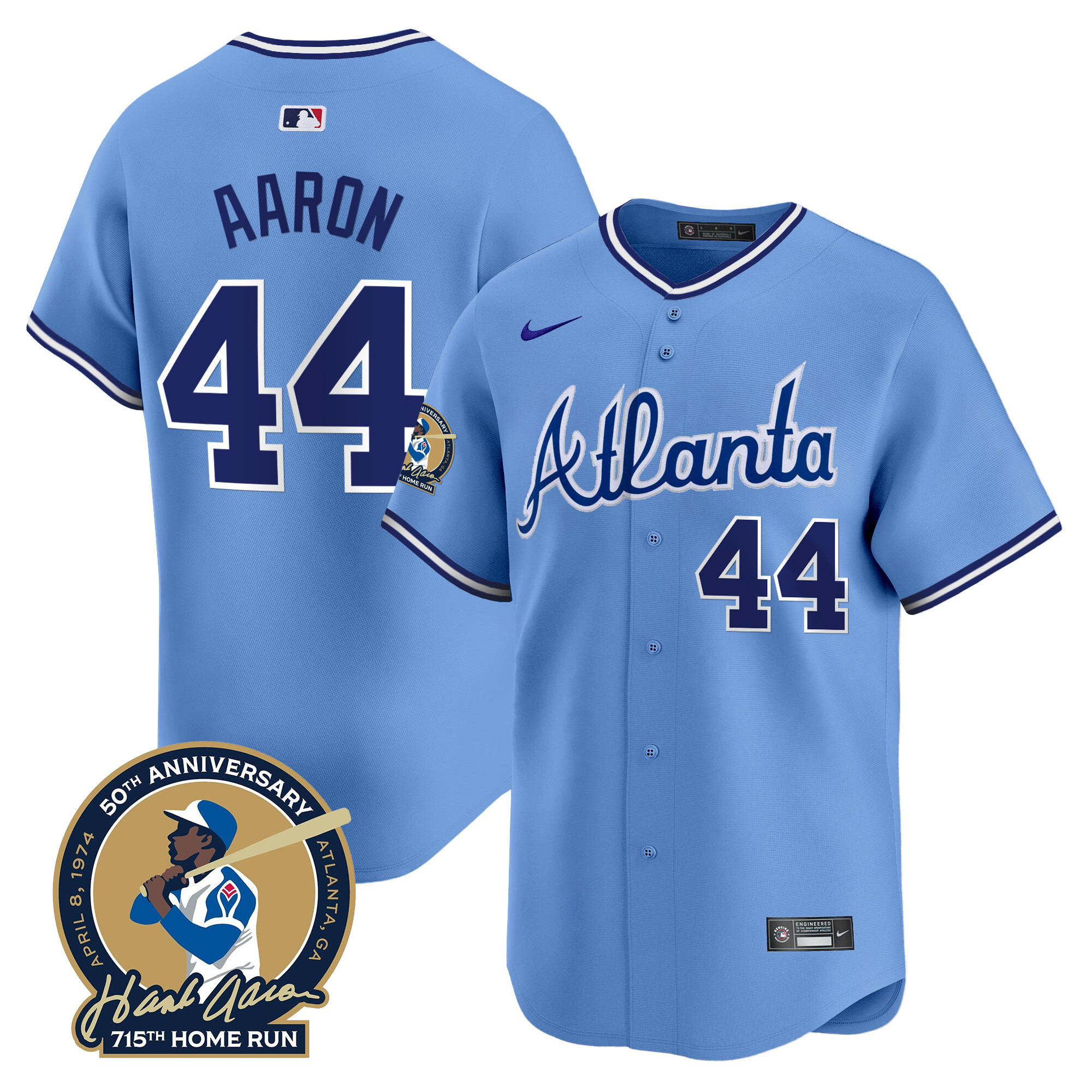 Men's Atlanta Braves Throwback 1974 - 1982 Vapor Premier Limited Jersey - All Stitched