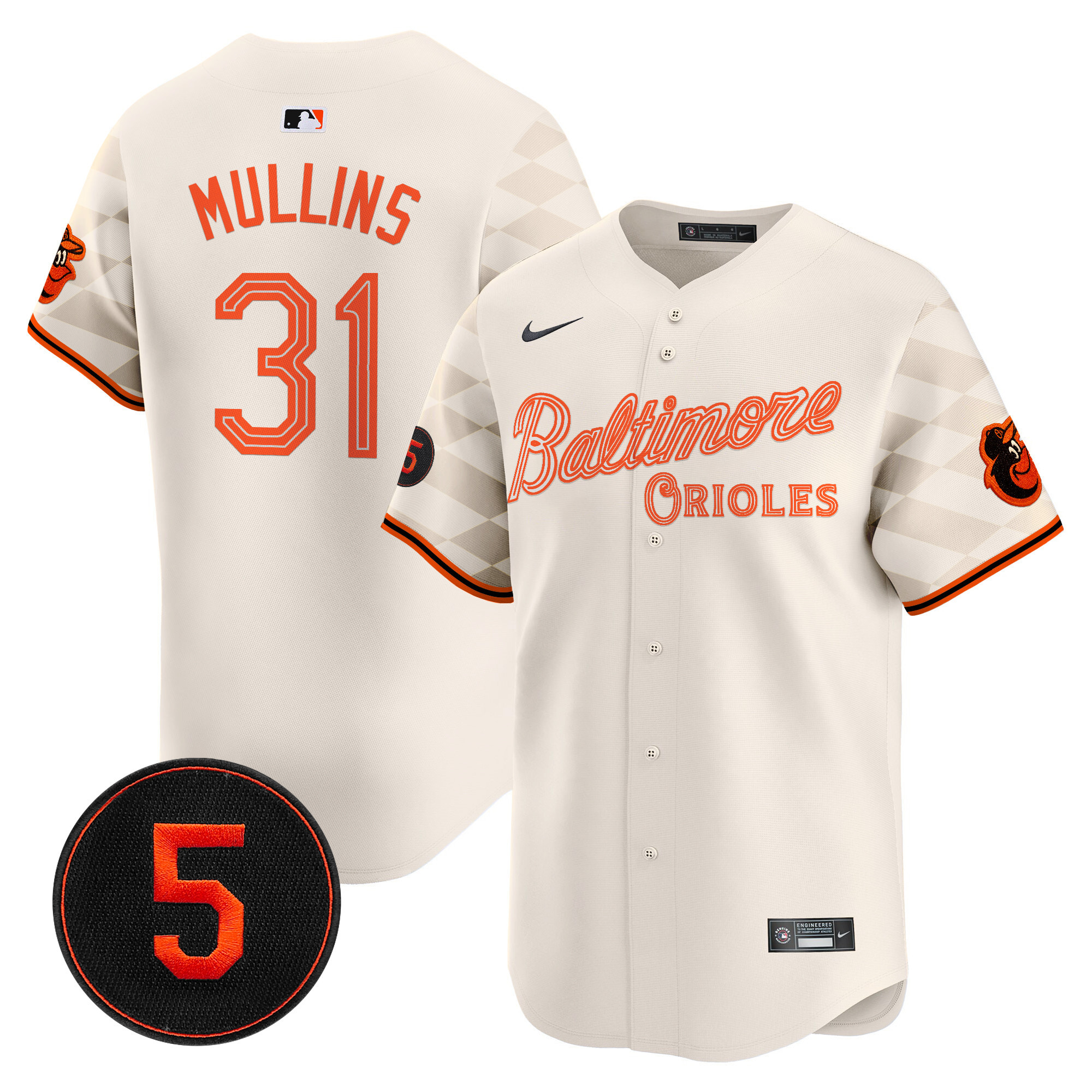 Men’s Baltimore Orioles City Light Vapor Premier Limited Jersey - All Stitched