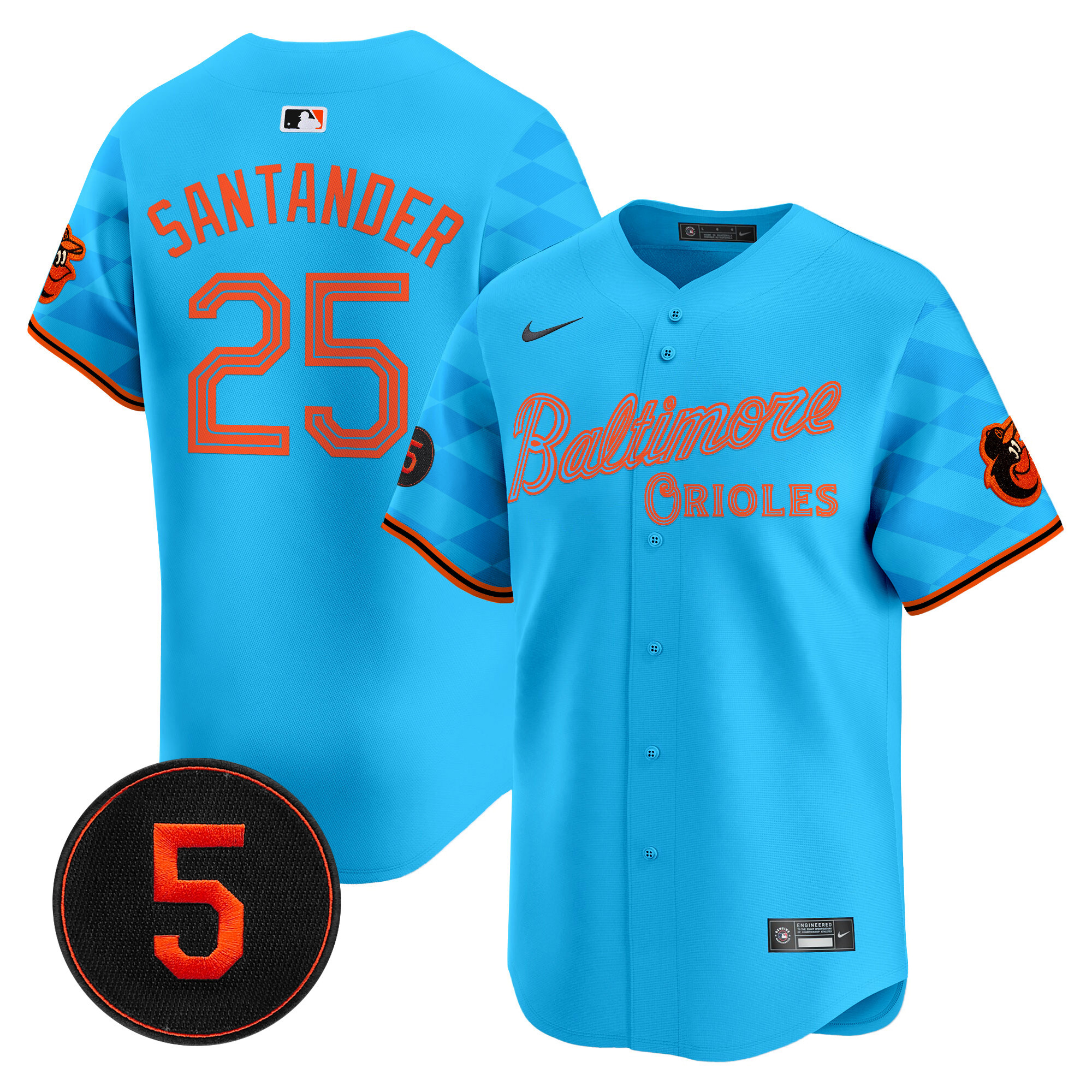Men’s Baltimore Orioles City Light Vapor Premier Limited Jersey - All Stitched