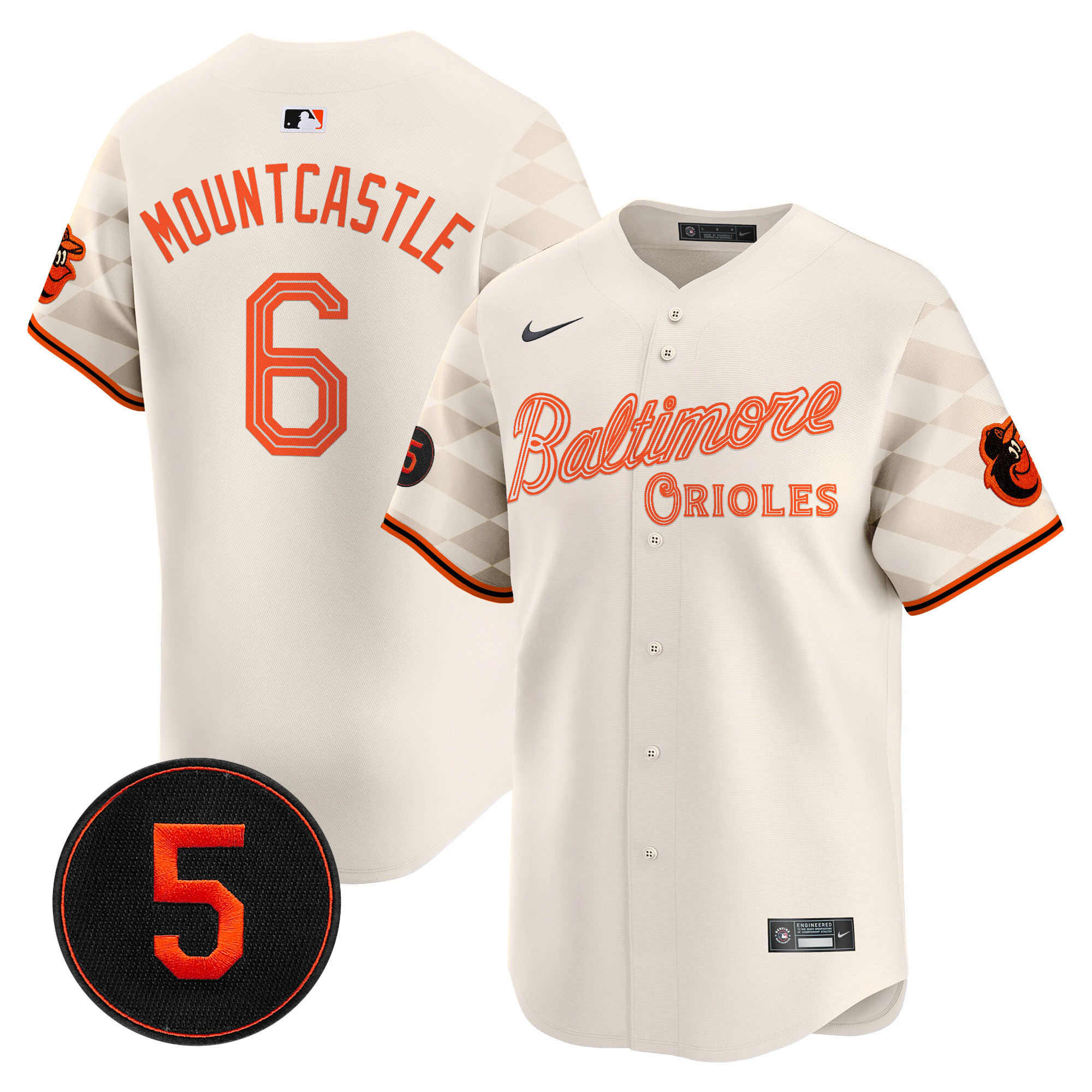 Men’s Baltimore Orioles City Light Vapor Premier Limited Jersey - All Stitched