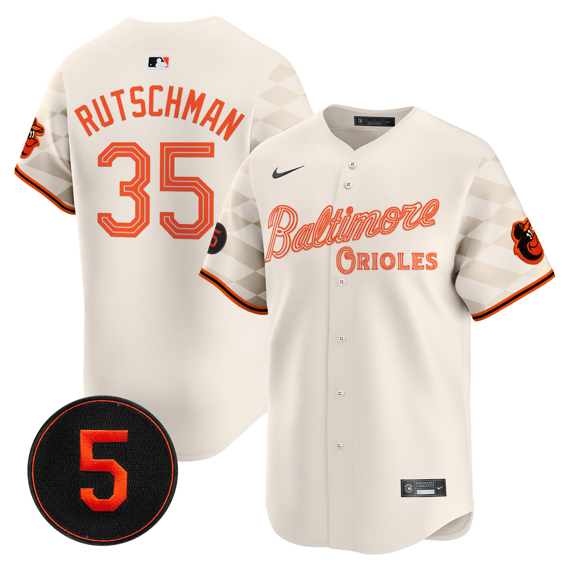 Men’s Baltimore Orioles City Light Vapor Premier Limited Jersey - All Stitched