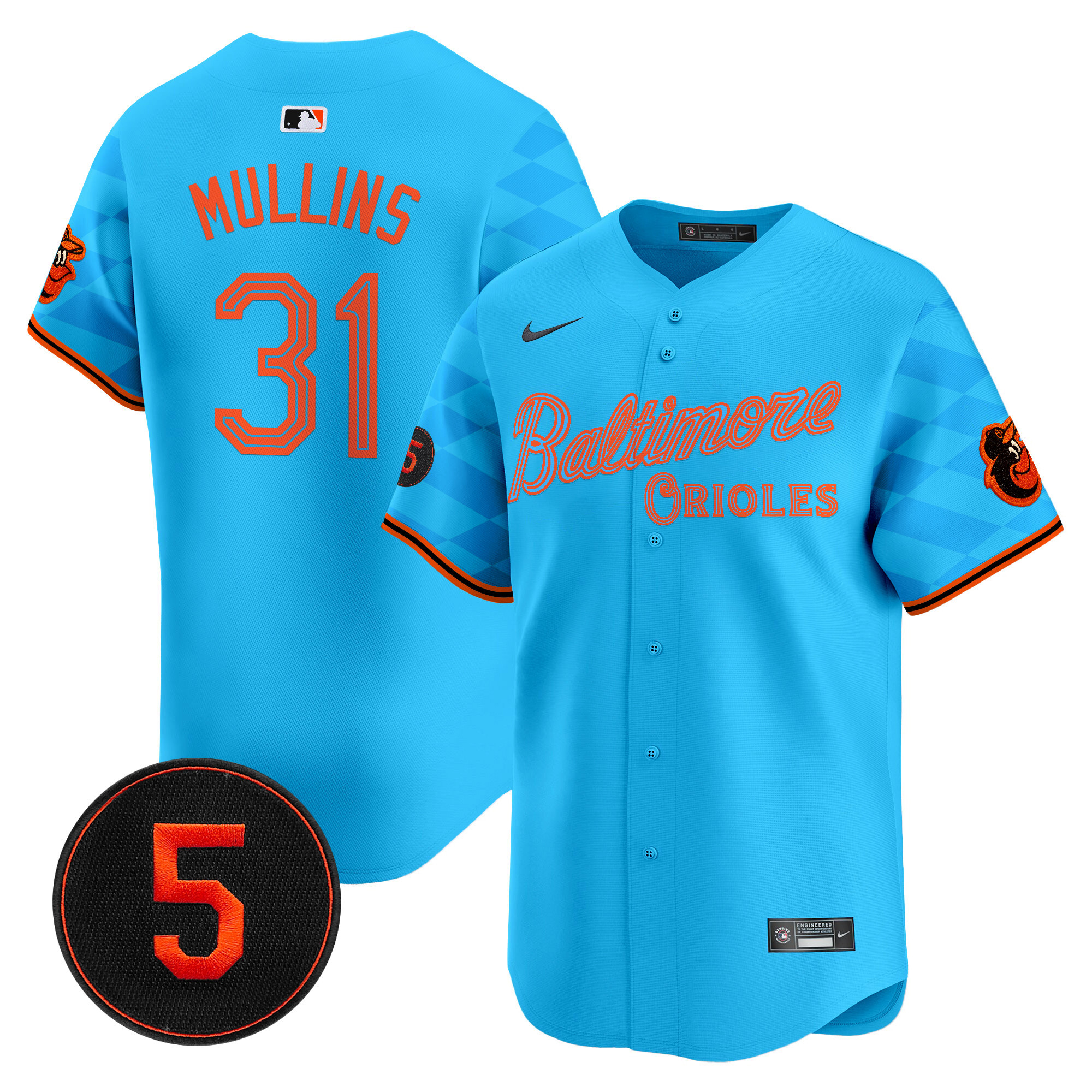 Men’s Baltimore Orioles City Light Vapor Premier Limited Jersey - All Stitched