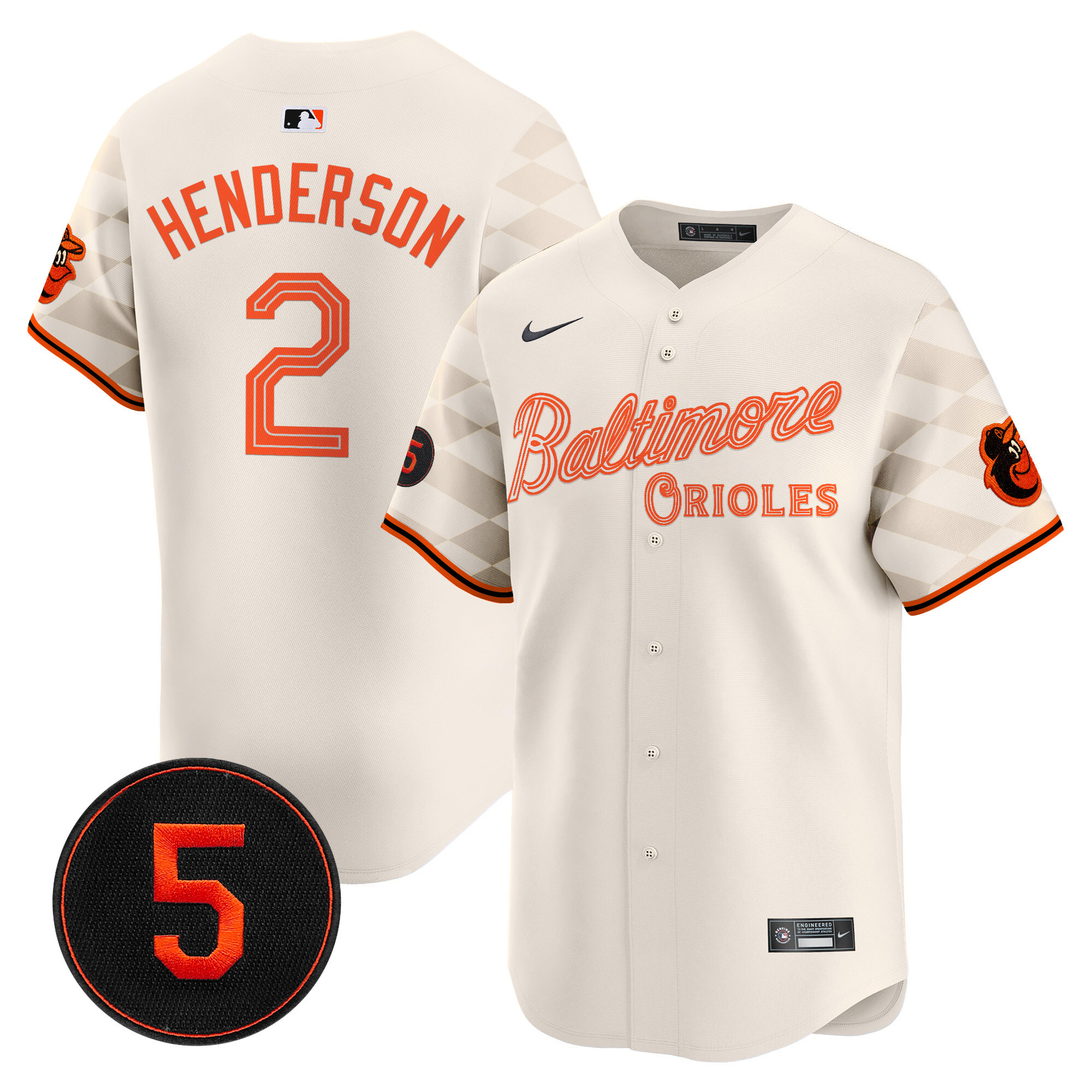 Men’s Baltimore Orioles City Light Vapor Premier Limited Jersey - All Stitched