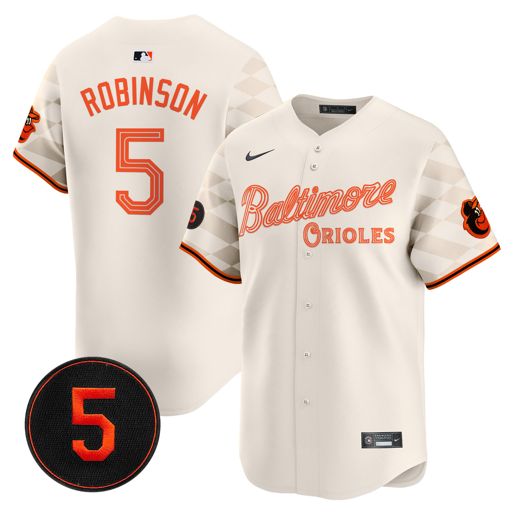 Men’s Baltimore Orioles City Light Vapor Premier Limited Jersey - All Stitched