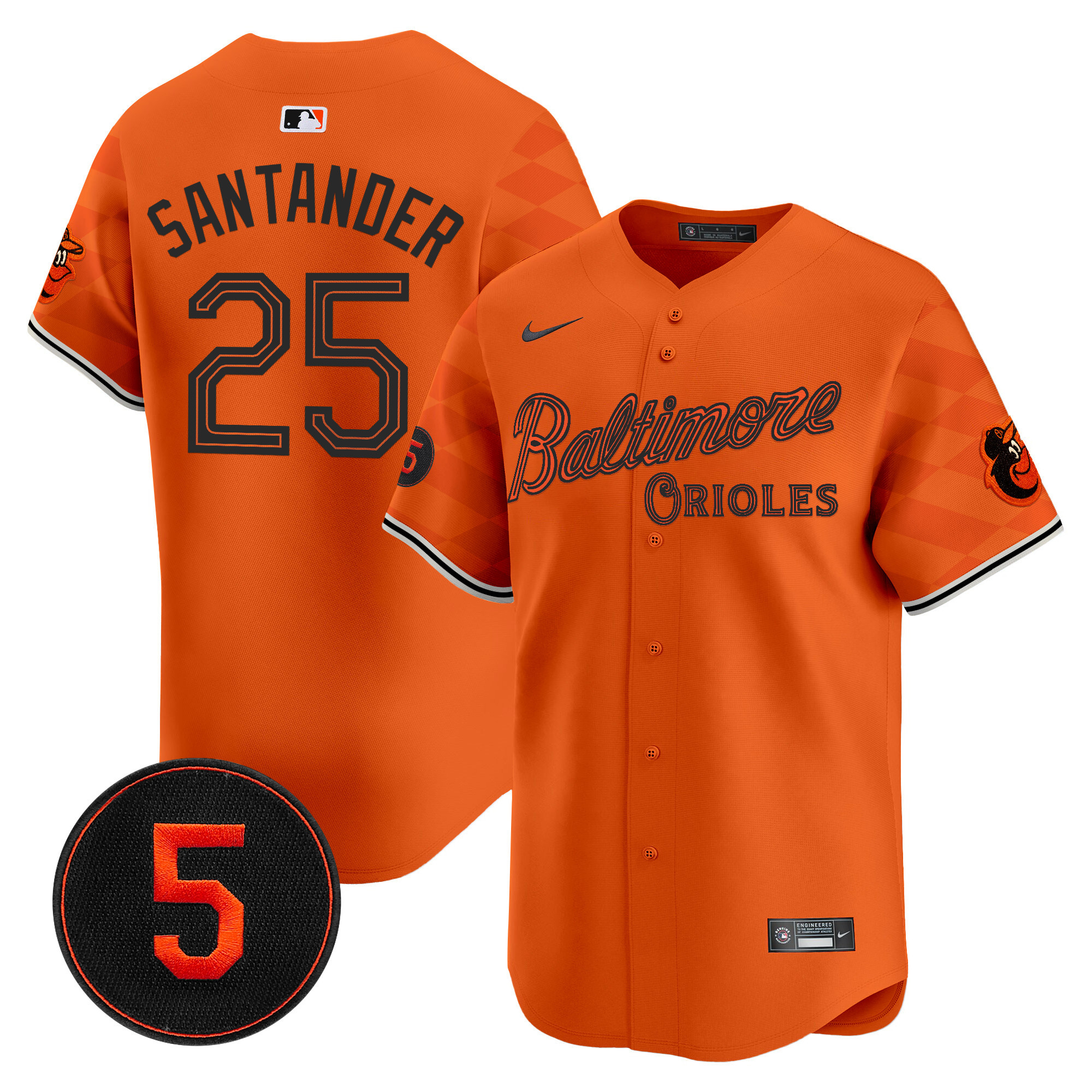 Men’s Baltimore Orioles City Light Vapor Premier Limited Jersey - All Stitched