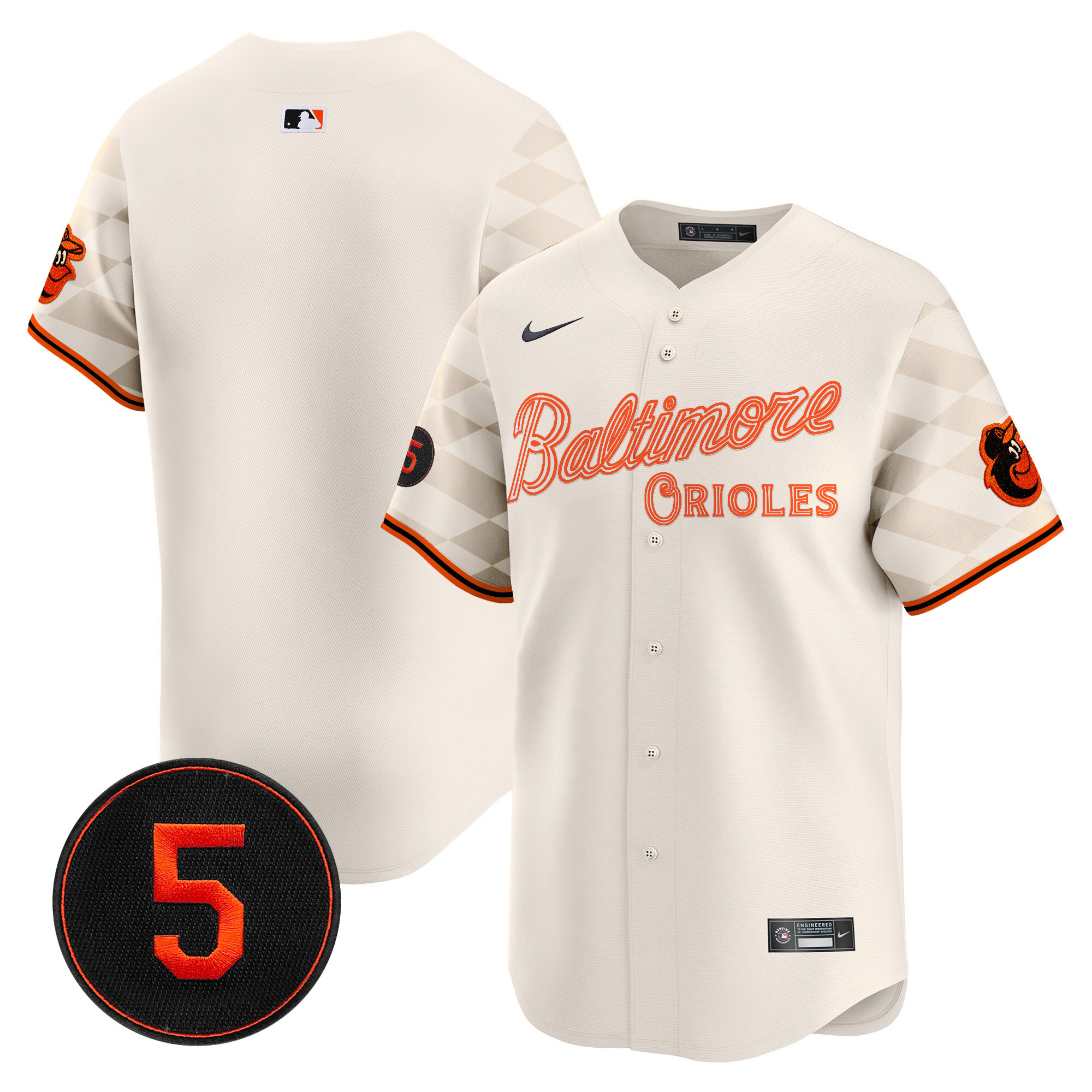 Men’s Baltimore Orioles City Light Vapor Premier Limited Jersey - All Stitched