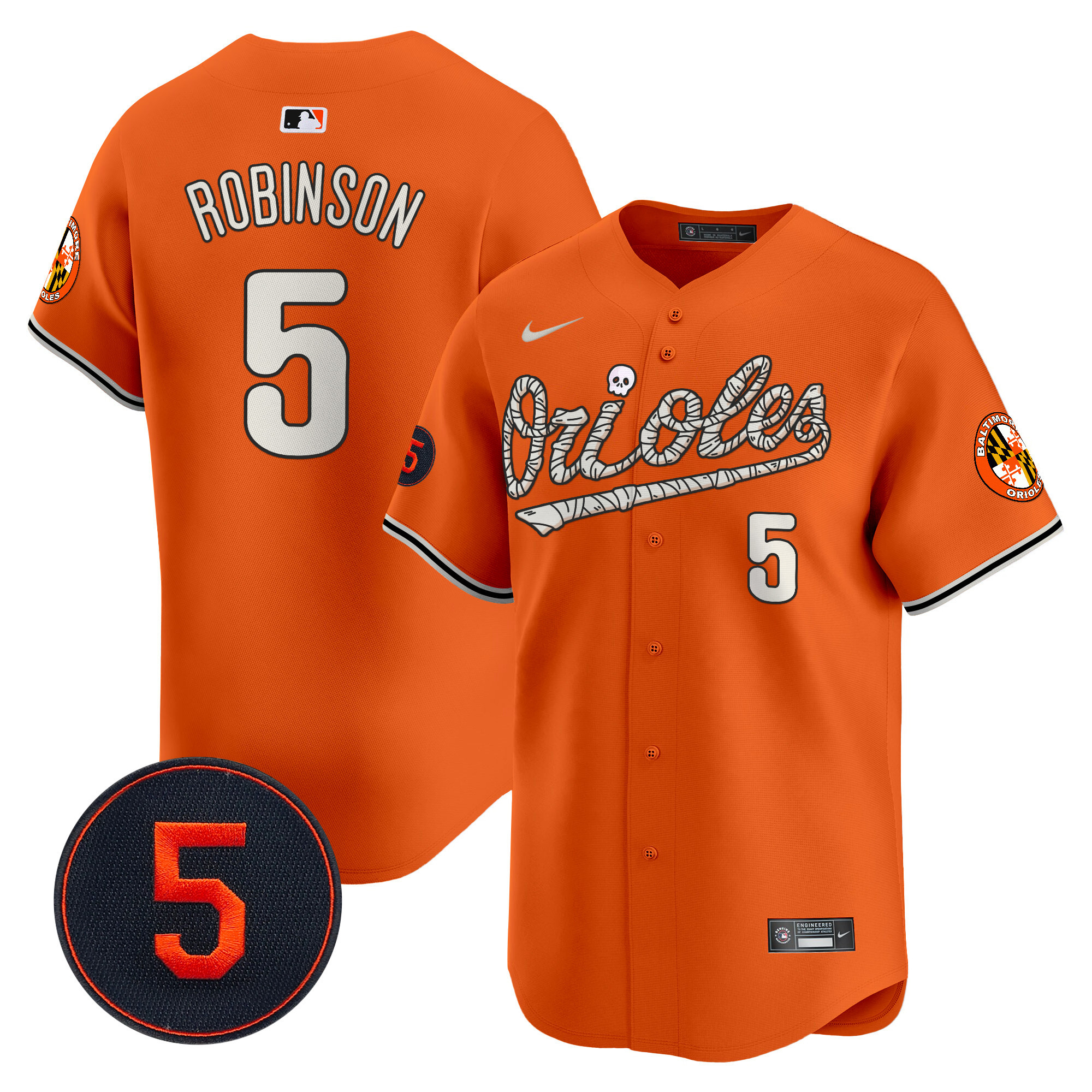 Men’s Baltimore Orioles Halloween Vapor Premier Limited Jersey - All Stitched