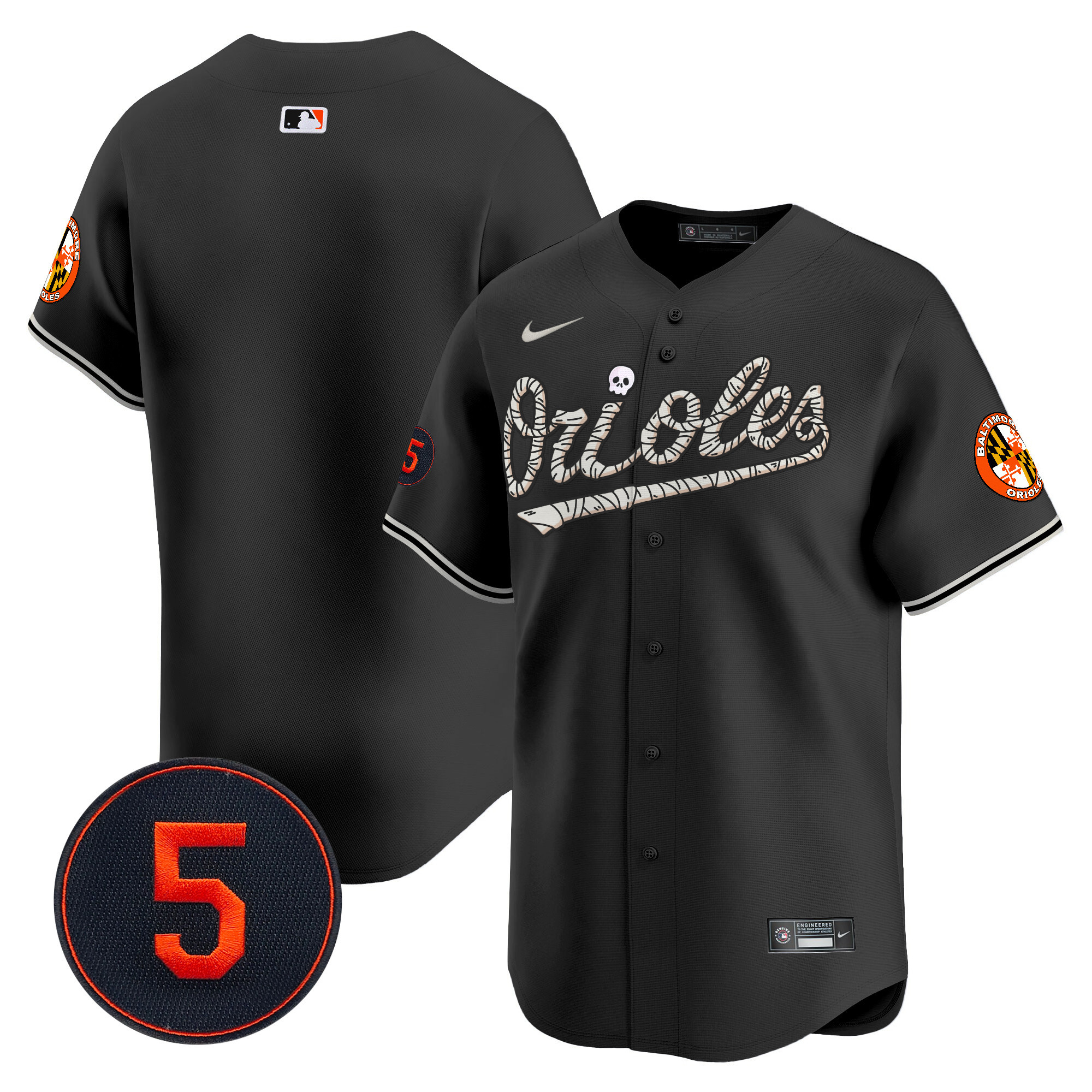 Men’s Baltimore Orioles Halloween Vapor Premier Limited Jersey - All Stitched