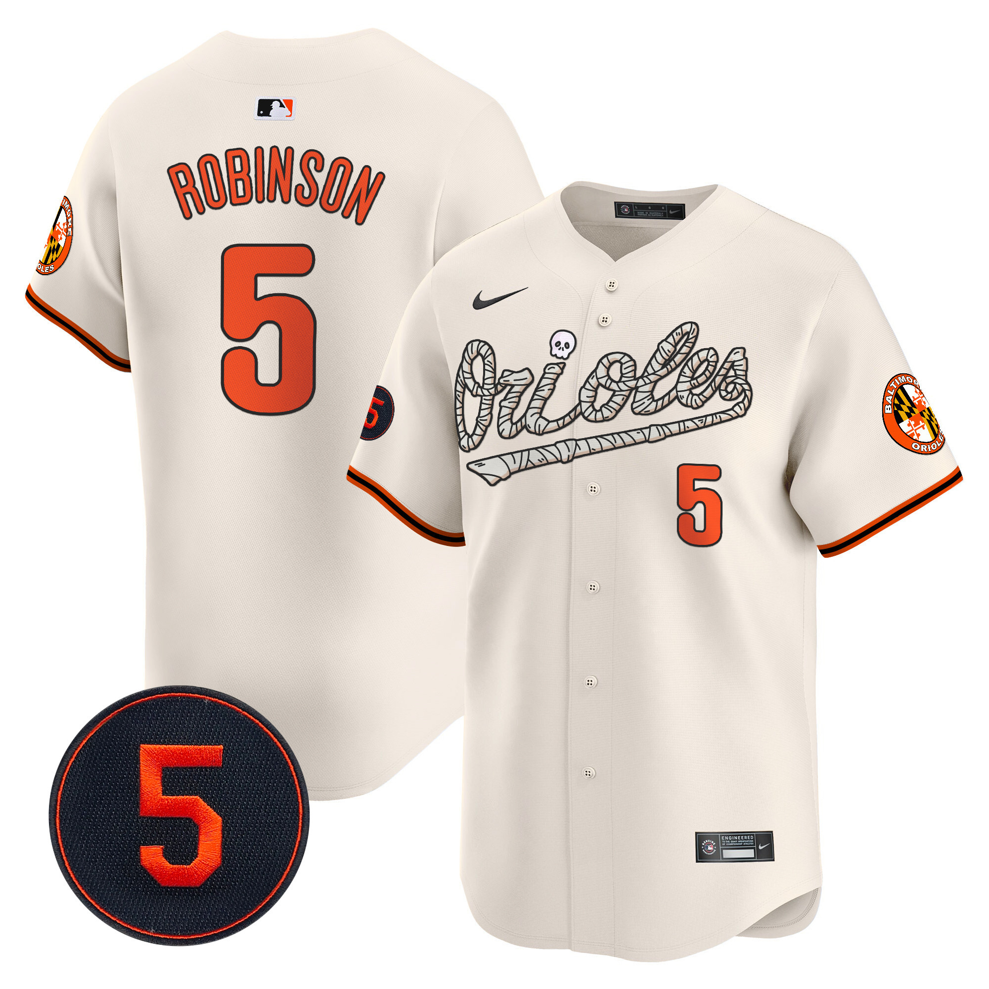 Men’s Baltimore Orioles Halloween Vapor Premier Limited Jersey - All Stitched