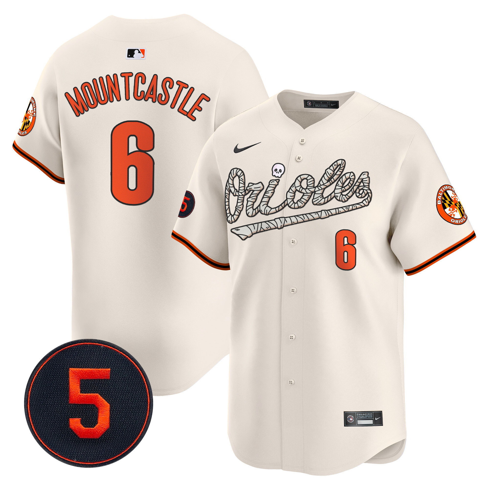 Men’s Baltimore Orioles Halloween Vapor Premier Limited Jersey - All Stitched