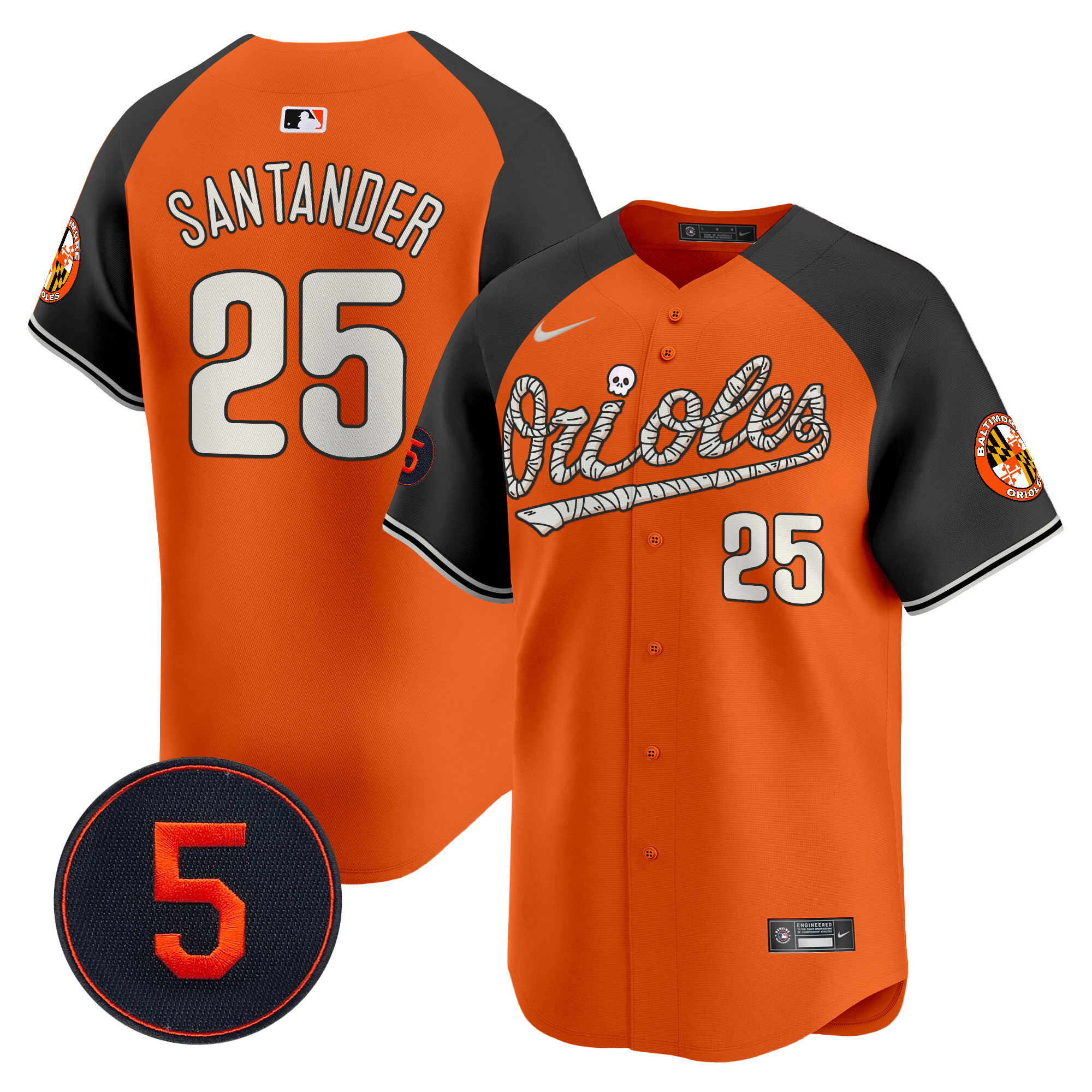 Men’s Baltimore Orioles Halloween Vapor Premier Limited Jersey - All Stitched