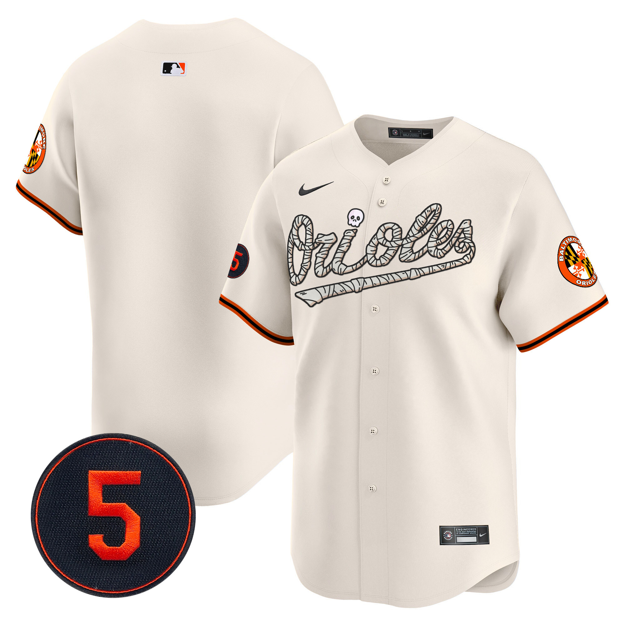 Men’s Baltimore Orioles Halloween Vapor Premier Limited Jersey - All Stitched