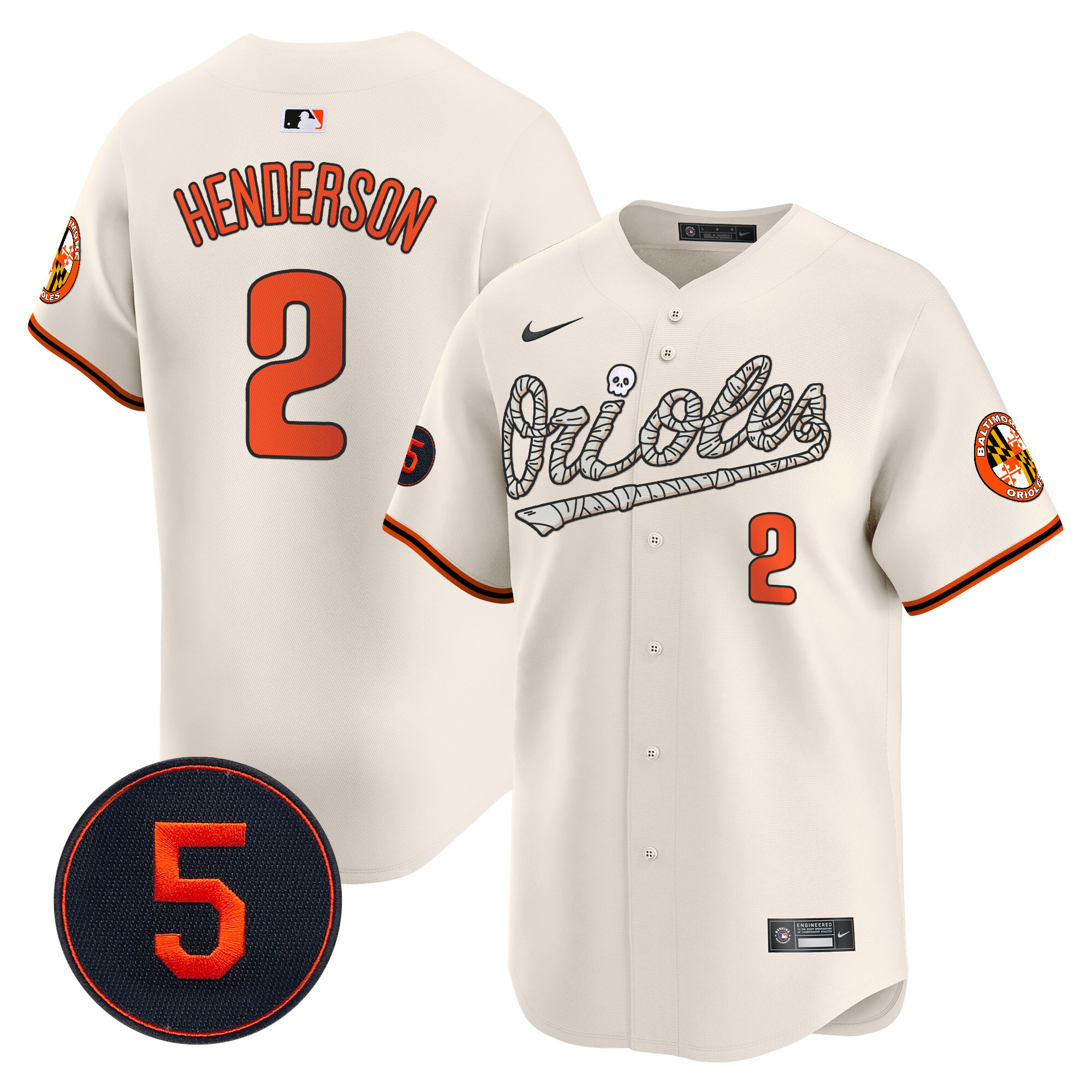 Men’s Baltimore Orioles Halloween Vapor Premier Limited Jersey - All Stitched