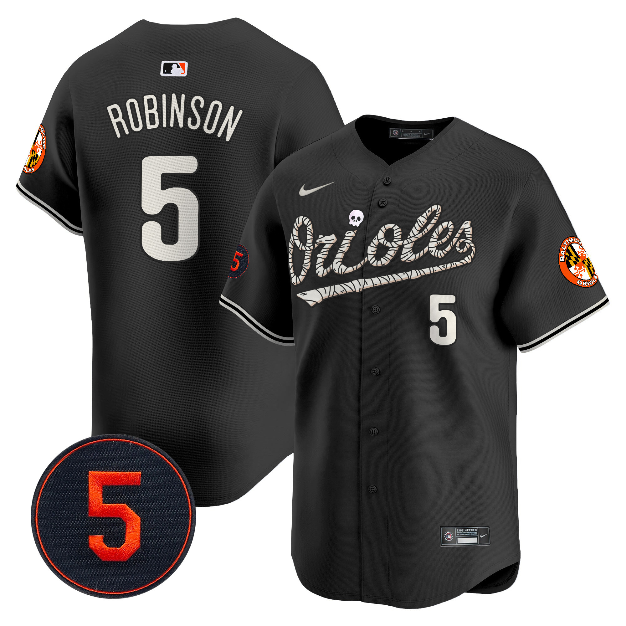 Men’s Baltimore Orioles Halloween Vapor Premier Limited Jersey - All Stitched