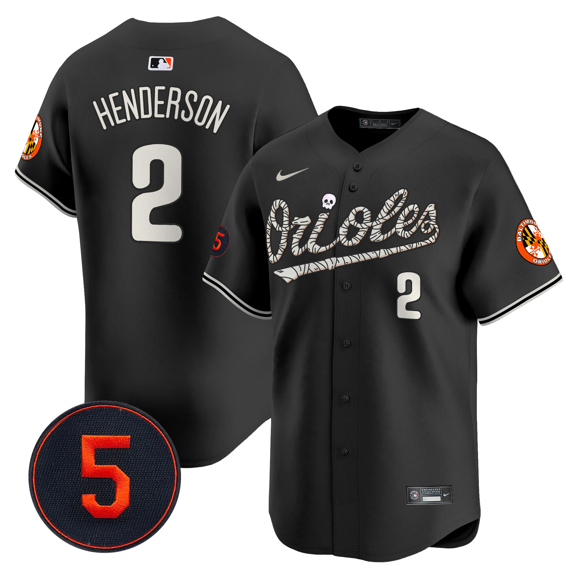 Men’s Baltimore Orioles Halloween Vapor Premier Limited Jersey - All Stitched