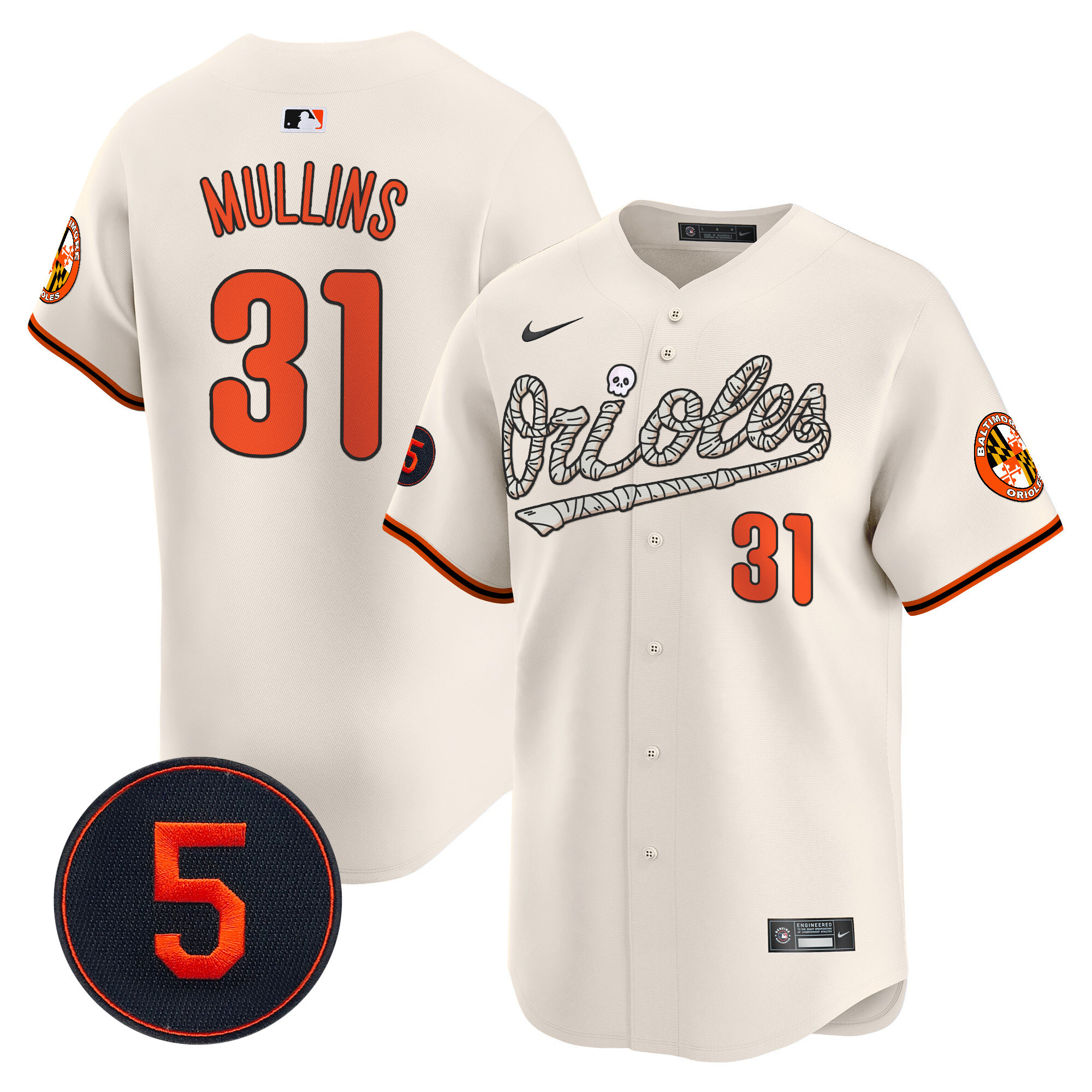 Men’s Baltimore Orioles Halloween Vapor Premier Limited Jersey - All Stitched