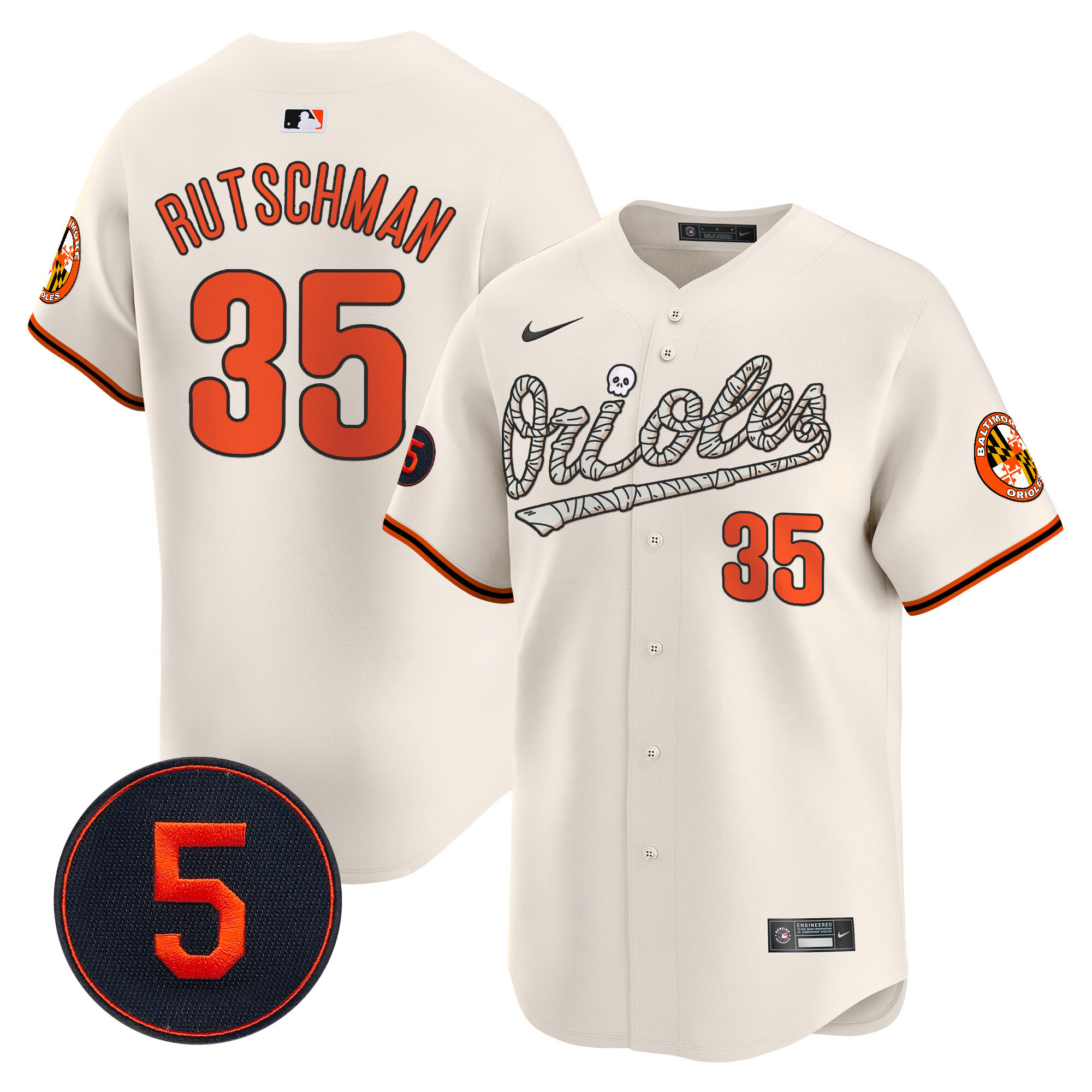 Men’s Baltimore Orioles Halloween Vapor Premier Limited Jersey - All Stitched