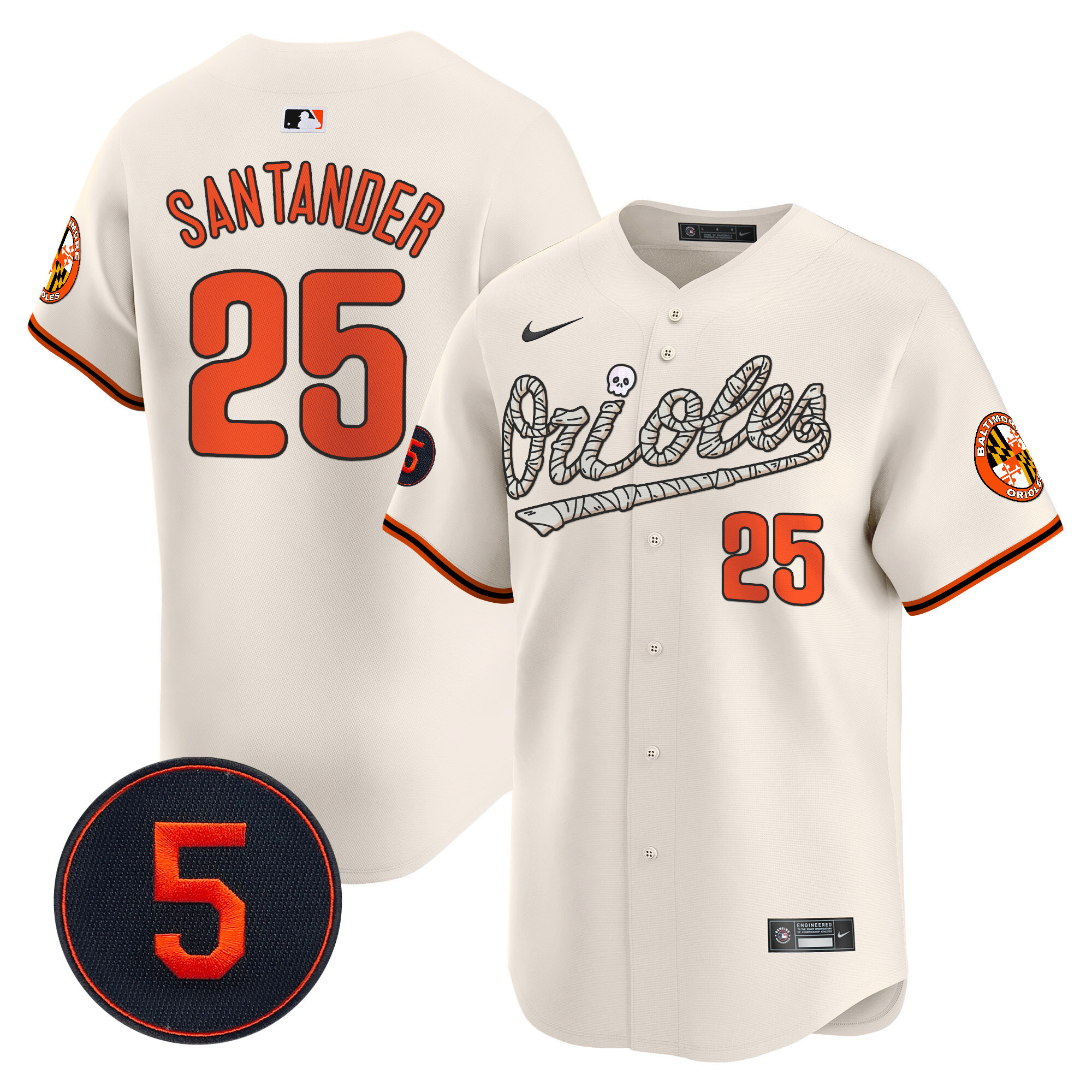 Men’s Baltimore Orioles Halloween Vapor Premier Limited Jersey - All Stitched