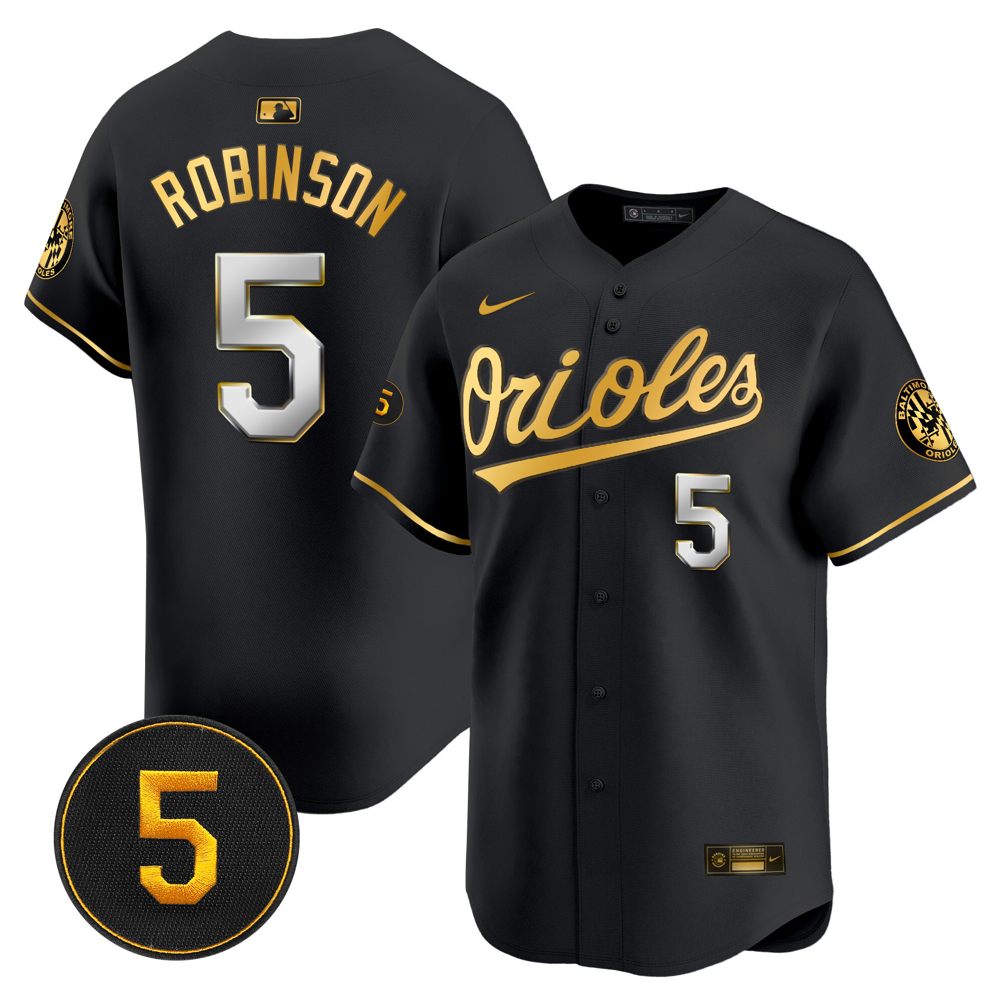 Men’s Baltimore Orioles Robinson Patch Vapor Premier Limited Jersey V2 - All Stitched