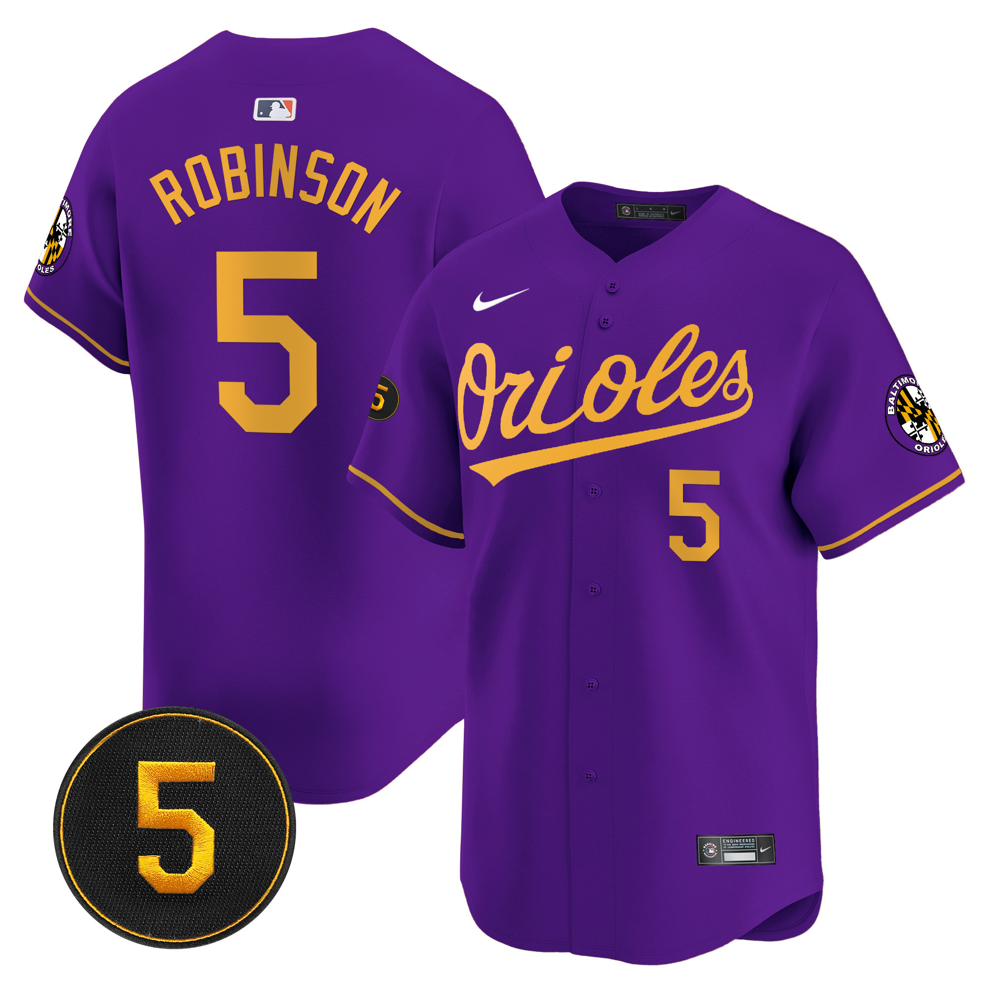 Men’s Baltimore Orioles Robinson Patch Vapor Premier Limited Jersey V2 - All Stitched