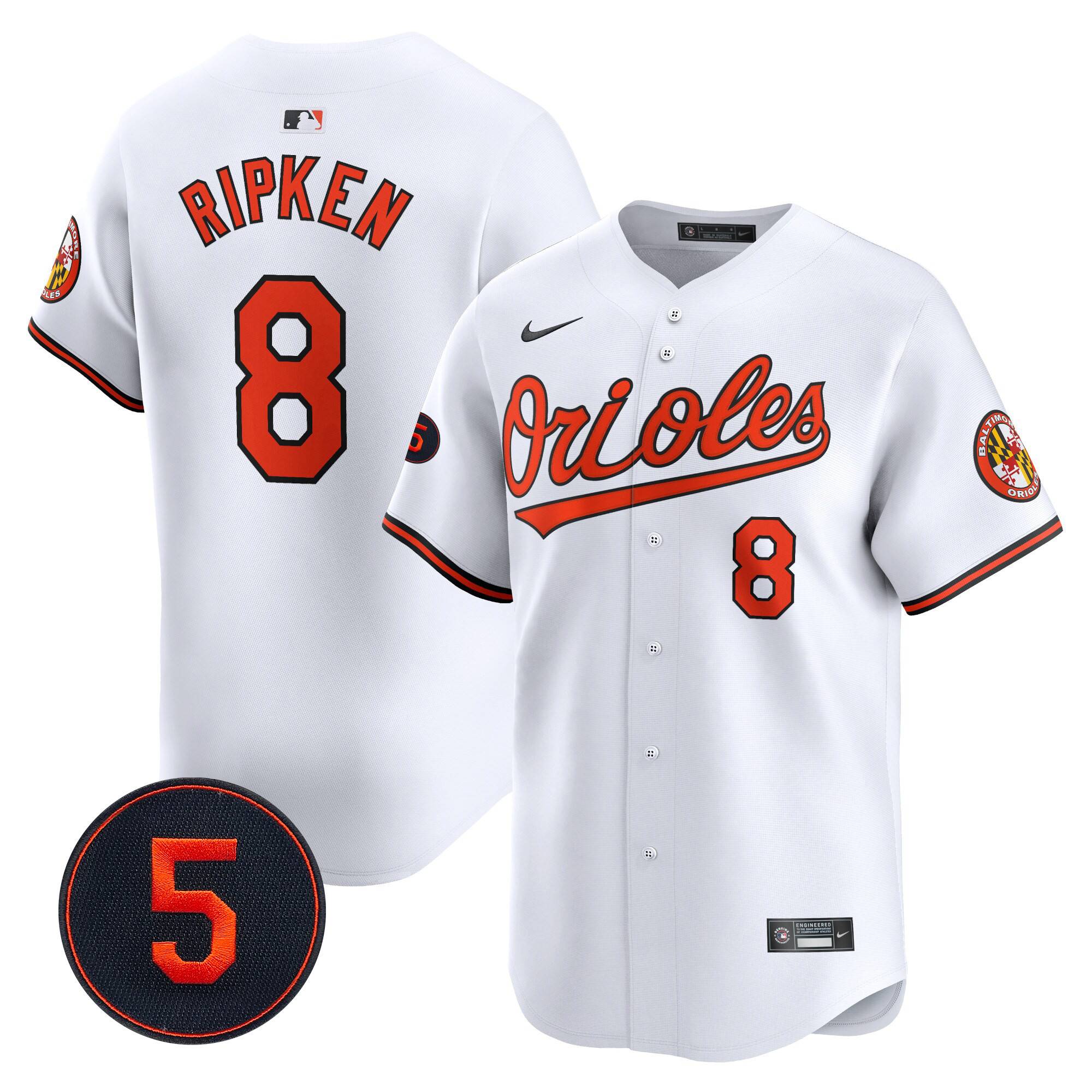 Men’s Baltimore Orioles Robinson Patch Vapor Premier Limited Jersey V2 - All Stitched