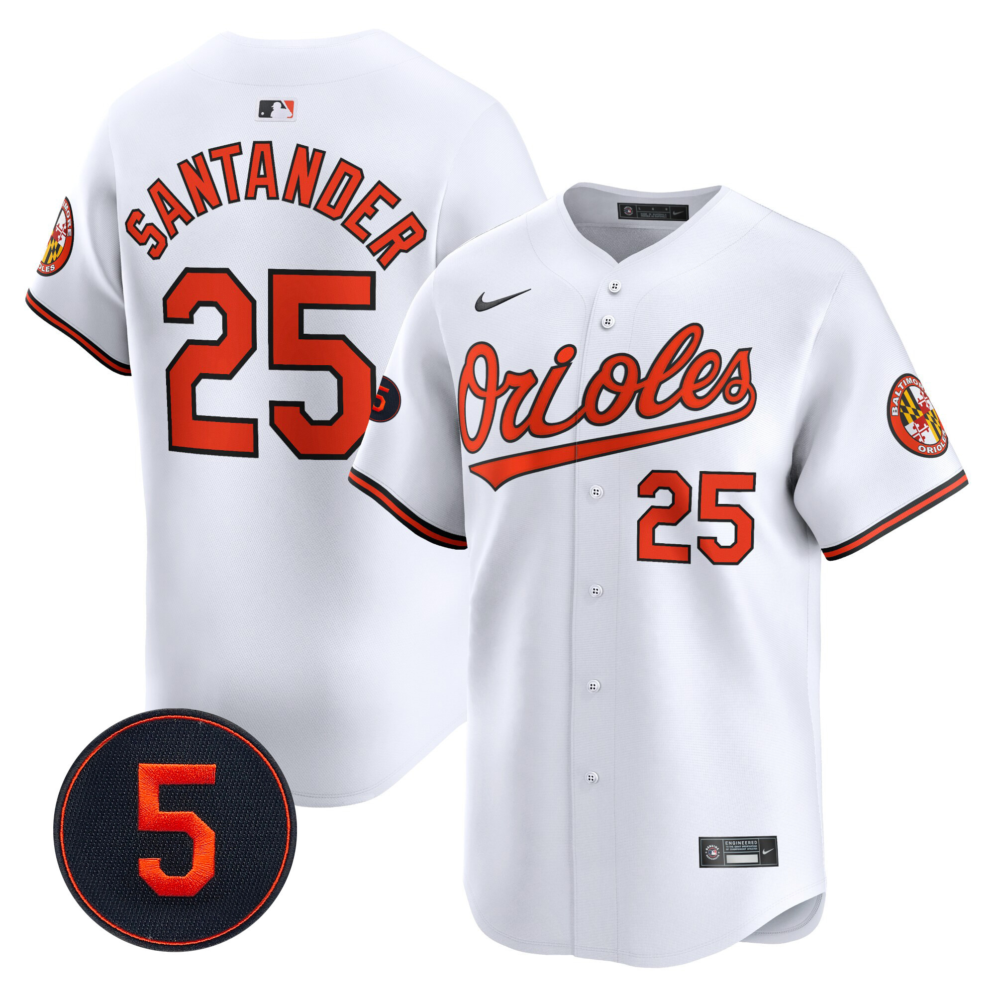 Men’s Baltimore Orioles Robinson Patch Vapor Premier Limited Jersey V2 - All Stitched