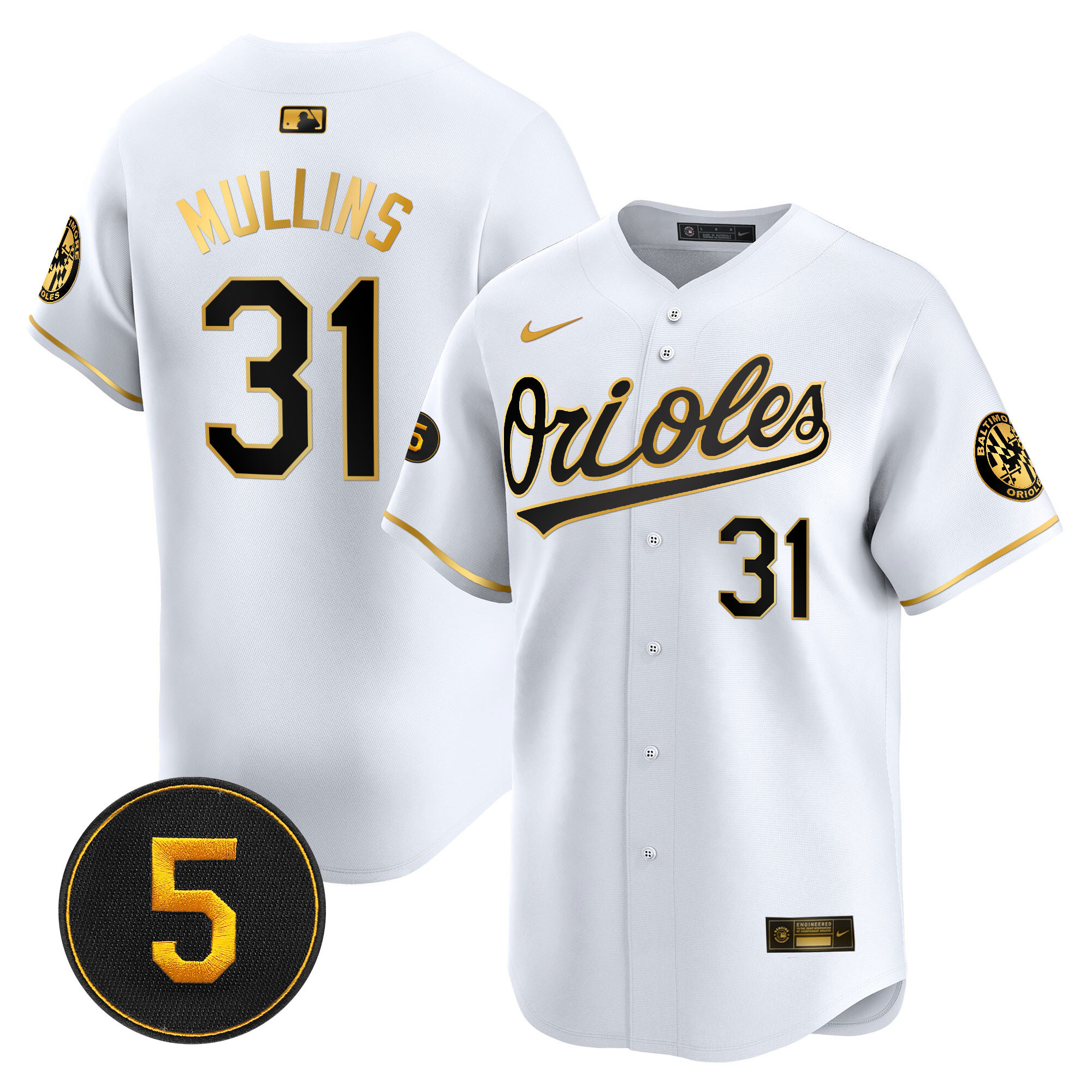 Men’s Baltimore Orioles Robinson Patch Vapor Premier Limited Jersey V2 - All Stitched
