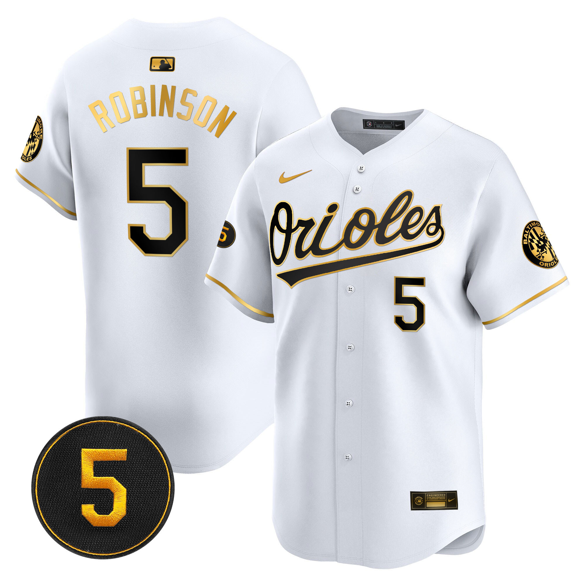 Men’s Baltimore Orioles Robinson Patch Vapor Premier Limited Jersey V2 - All Stitched