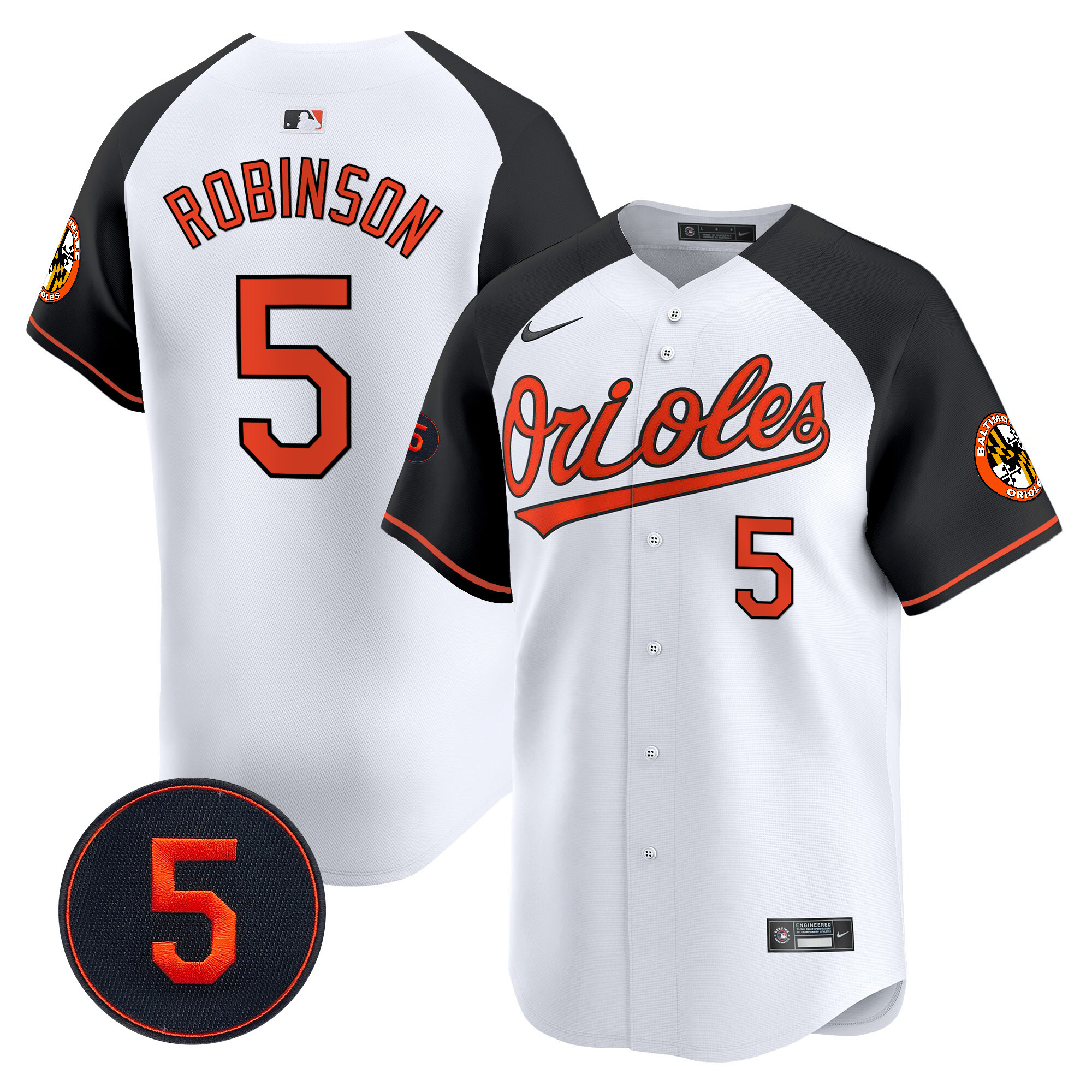 Men’s Baltimore Orioles Robinson Patch Vapor Premier Limited Jersey V2 - All Stitched