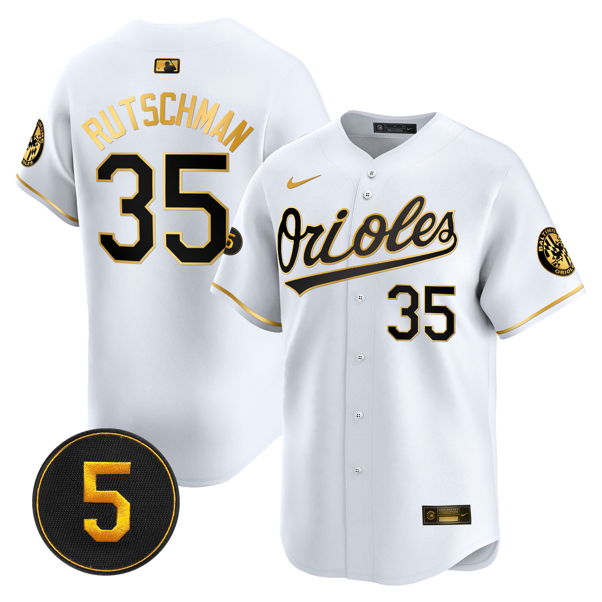 Men’s Baltimore Orioles Robinson Patch Vapor Premier Limited Jersey V2 - All Stitched