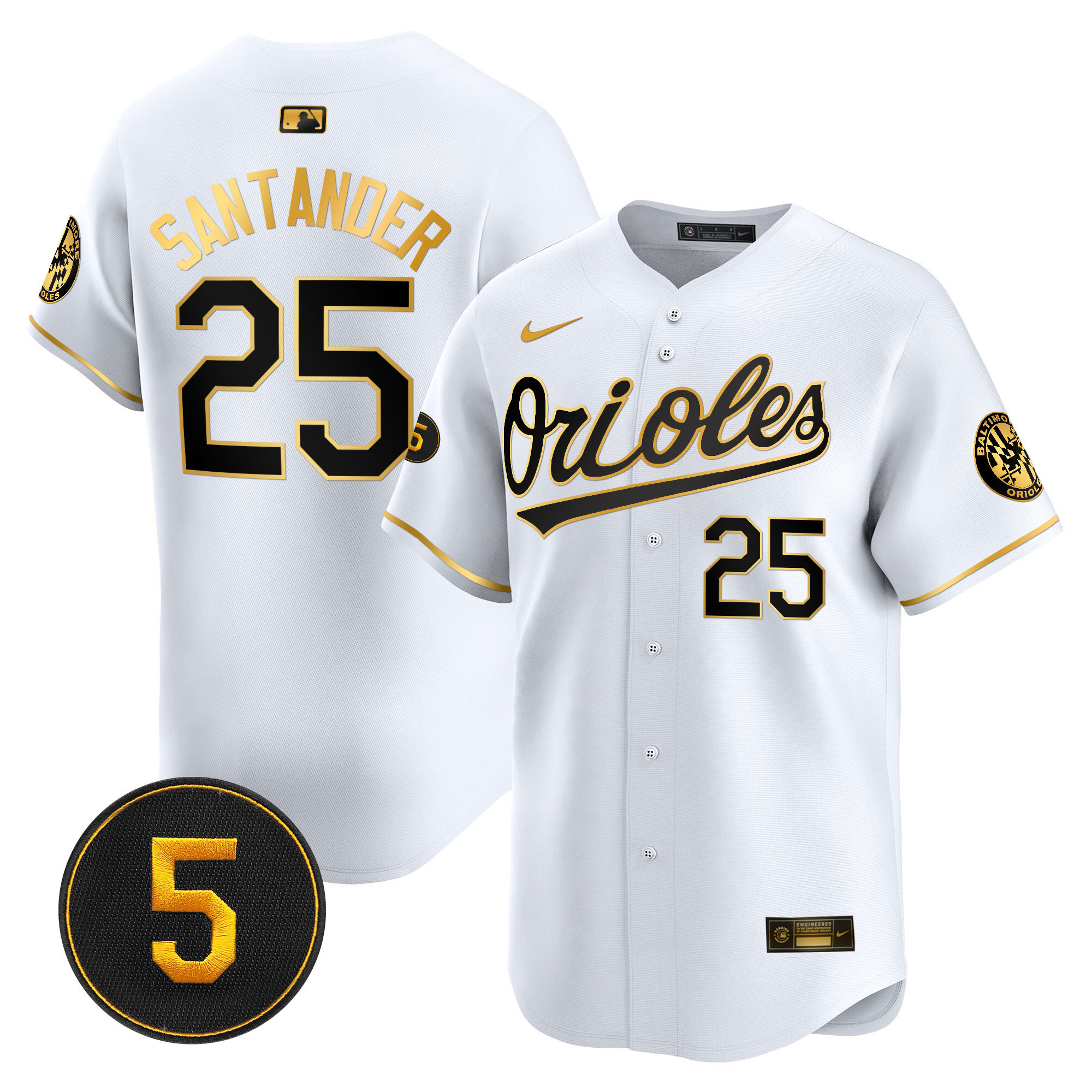 Men’s Baltimore Orioles Robinson Patch Vapor Premier Limited Jersey V2 - All Stitched