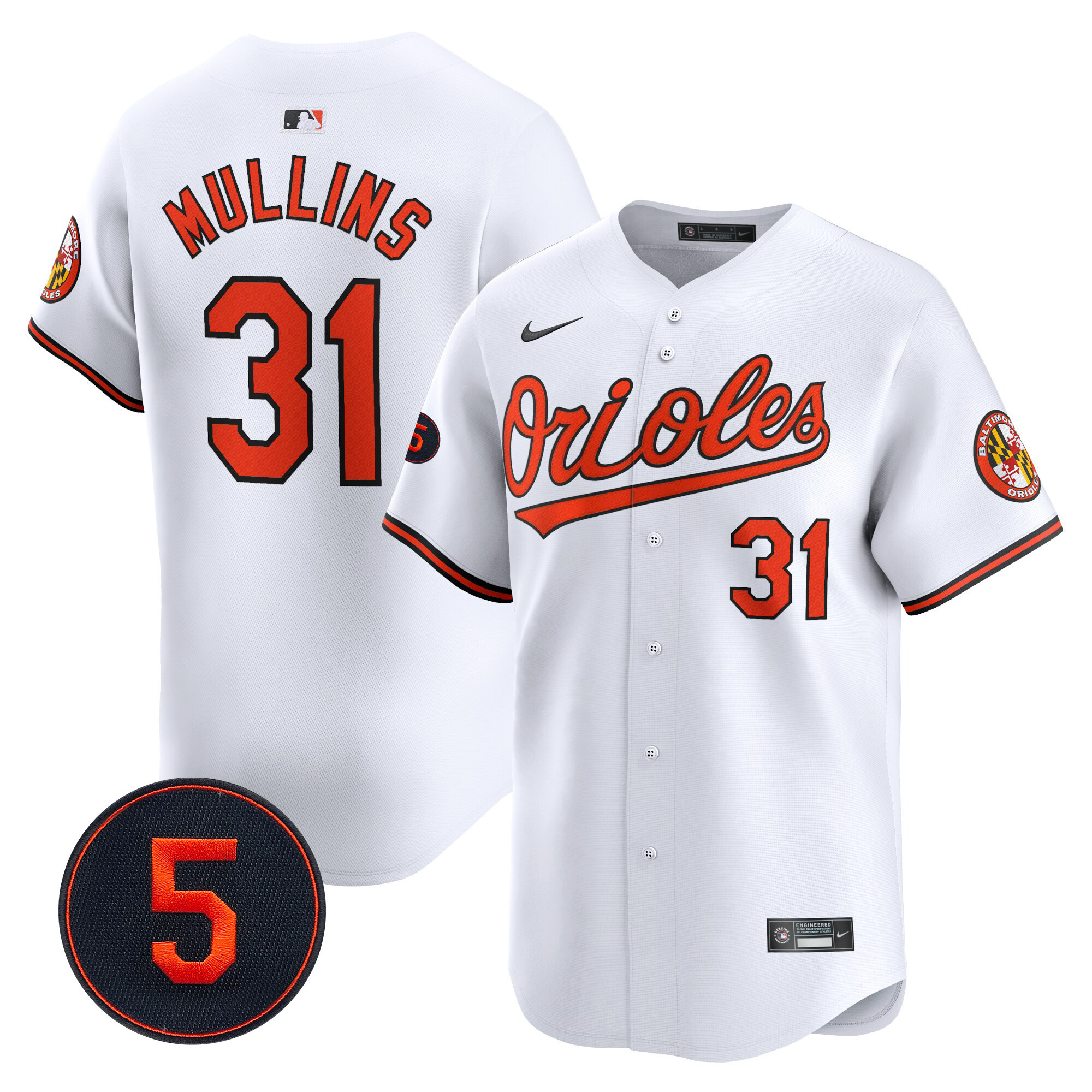 Men’s Baltimore Orioles Robinson Patch Vapor Premier Limited Jersey V2 - All Stitched